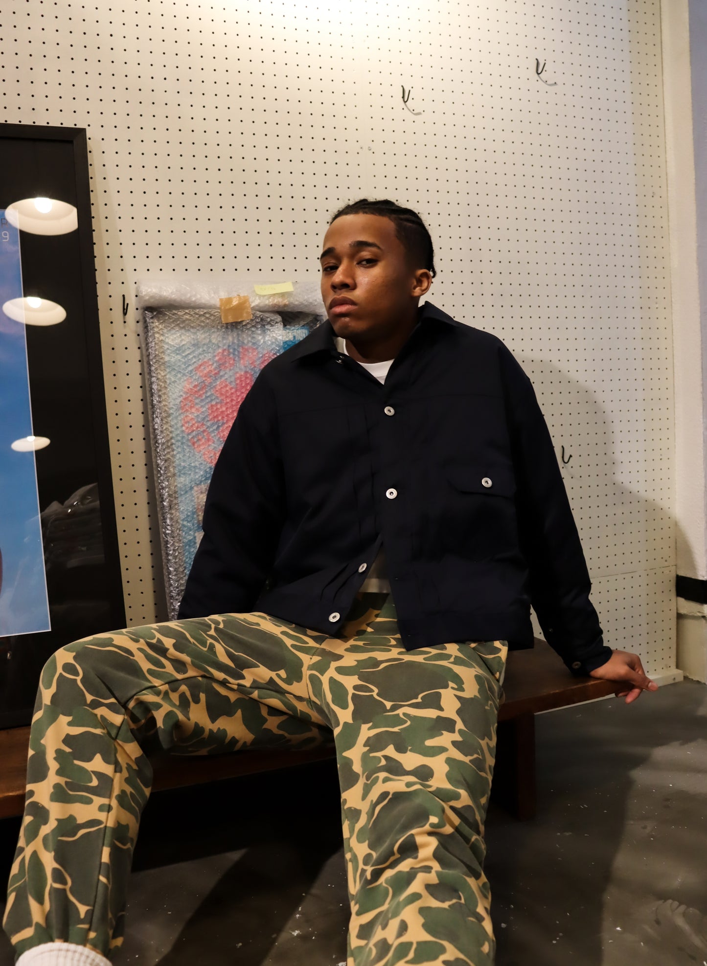 WOODBLOCK CAMO SWEAT PANTS (WB-24SS-023)