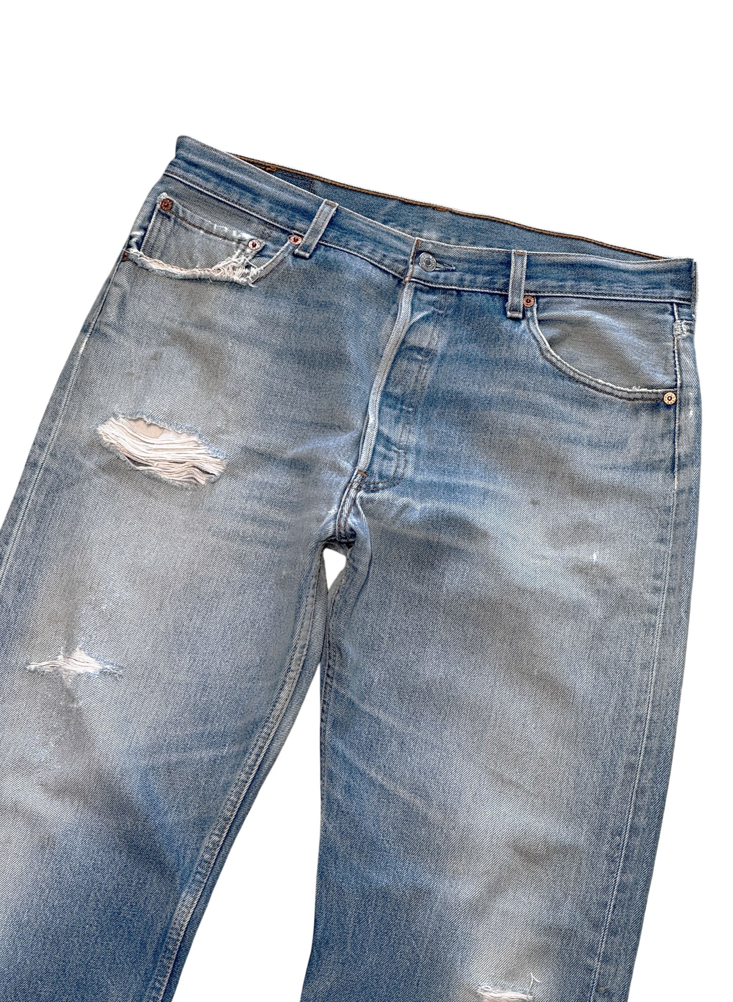 (SUP-633) 90s LEVI'S 501 "DAMAGE" - MADE IN MEXICO