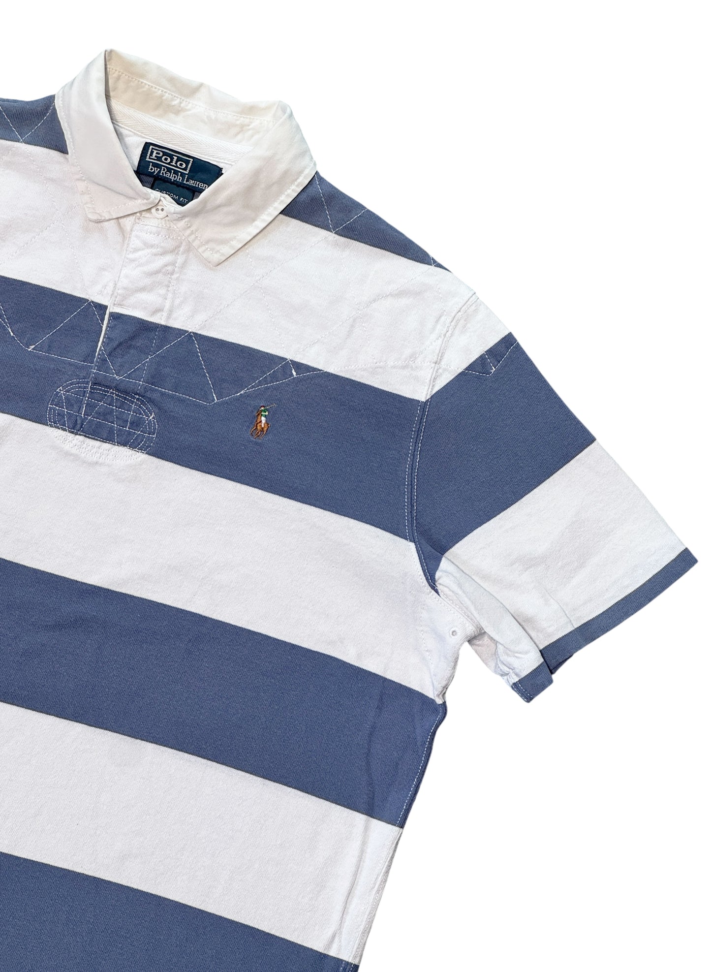 (SUP-702) Polo Ralph Lauren RUGBY SHIRT - WHITE/GREY