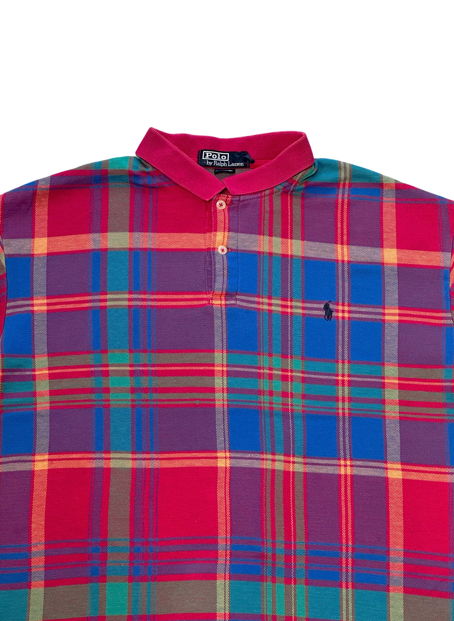 (SUP-675) Polo Ralph Lauren MULTI CHECK POLO SHIRT - MADE IN U.S.A.