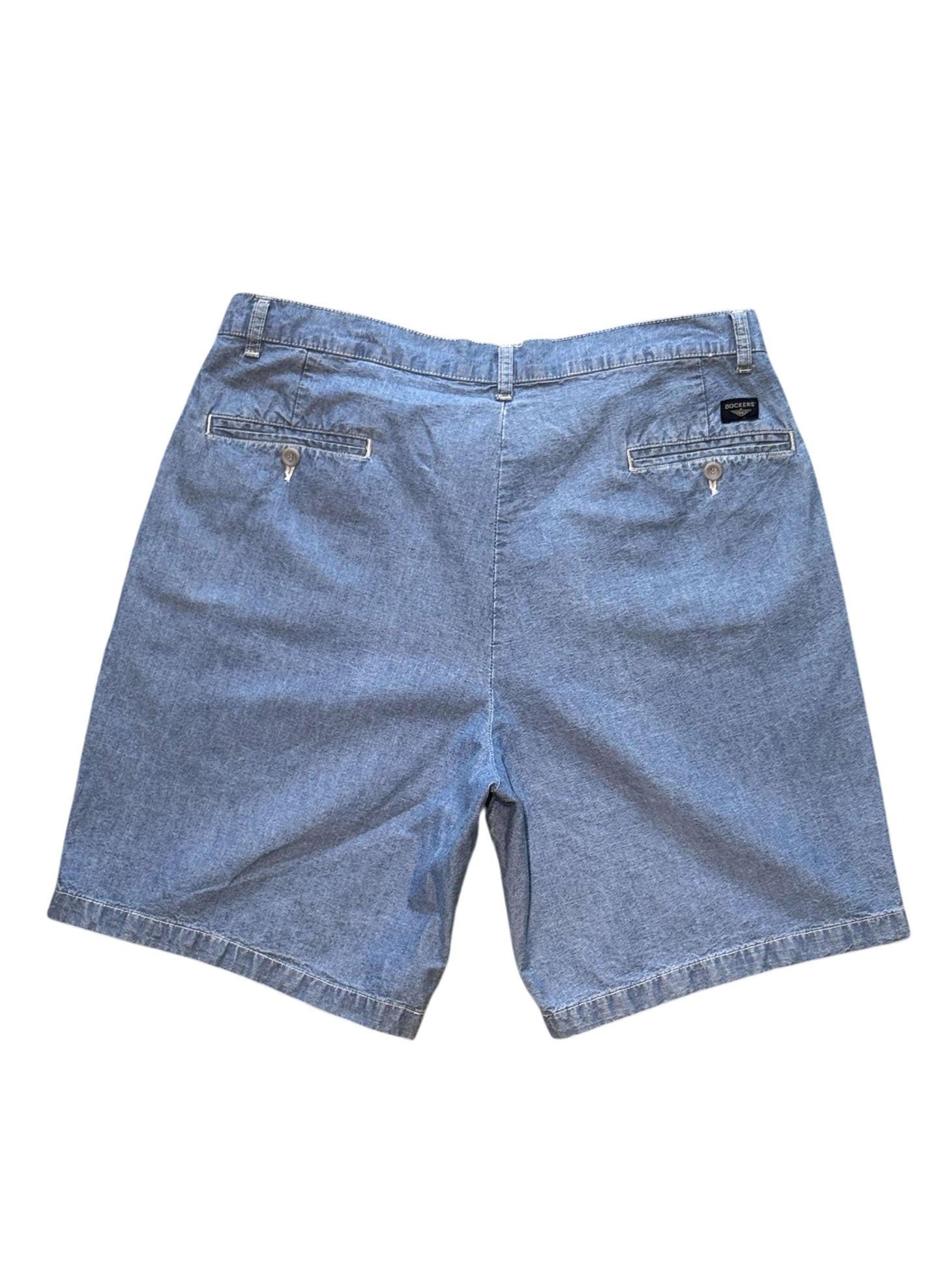 (SUP-726) DOCKERS CHAMBRAY 2TUCK SHORTS