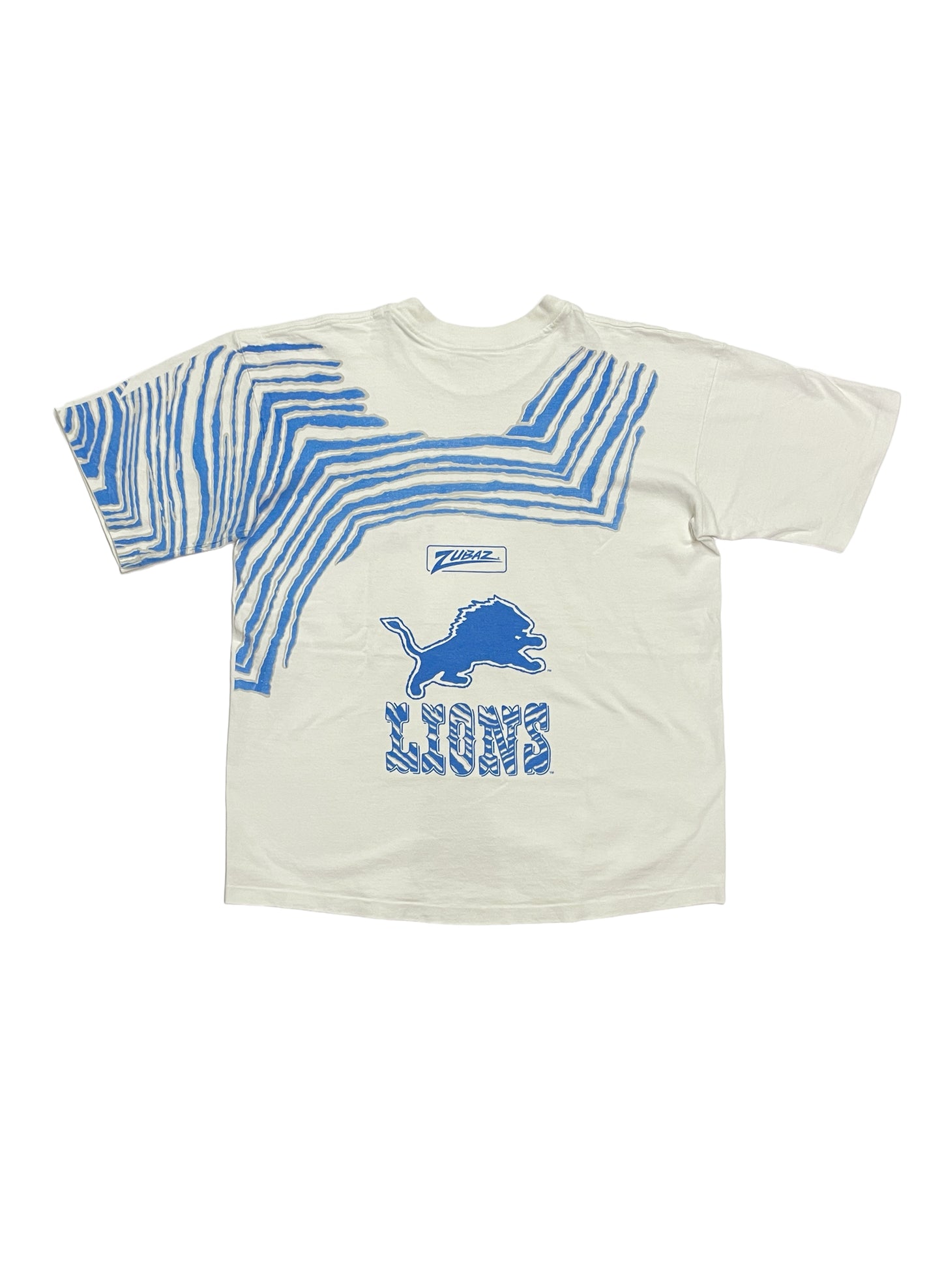 (UD-115) VINTAGE DETROIT LIONS by ZUBAZ T-SHIRT