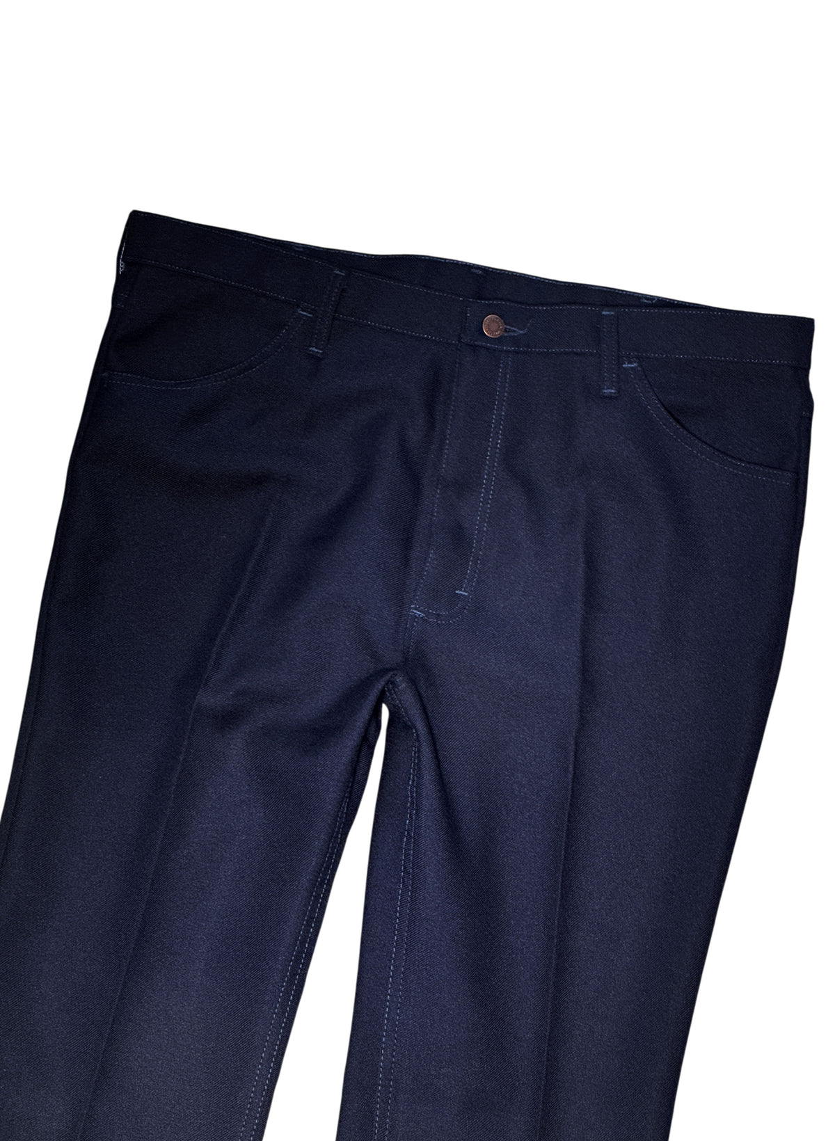 (SUP-823) Wrangler WRANCHER DRESS PANTS - W40 - DARK NAVY - MADE IN MEXICO