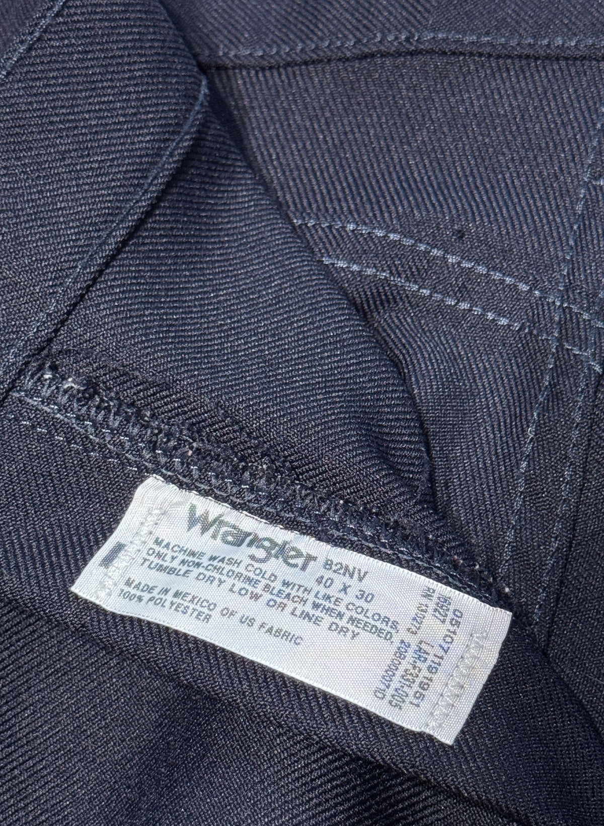 (SUP-823) Wrangler WRANCHER DRESS PANTS - W40 - DARK NAVY - MADE IN MEXICO