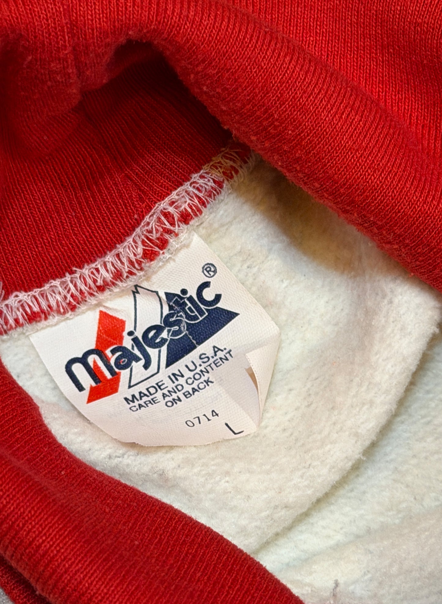 (UD-280) MAJESTIC BLACK HAWKS TURTLE NECK SWEAT MADE IN USA