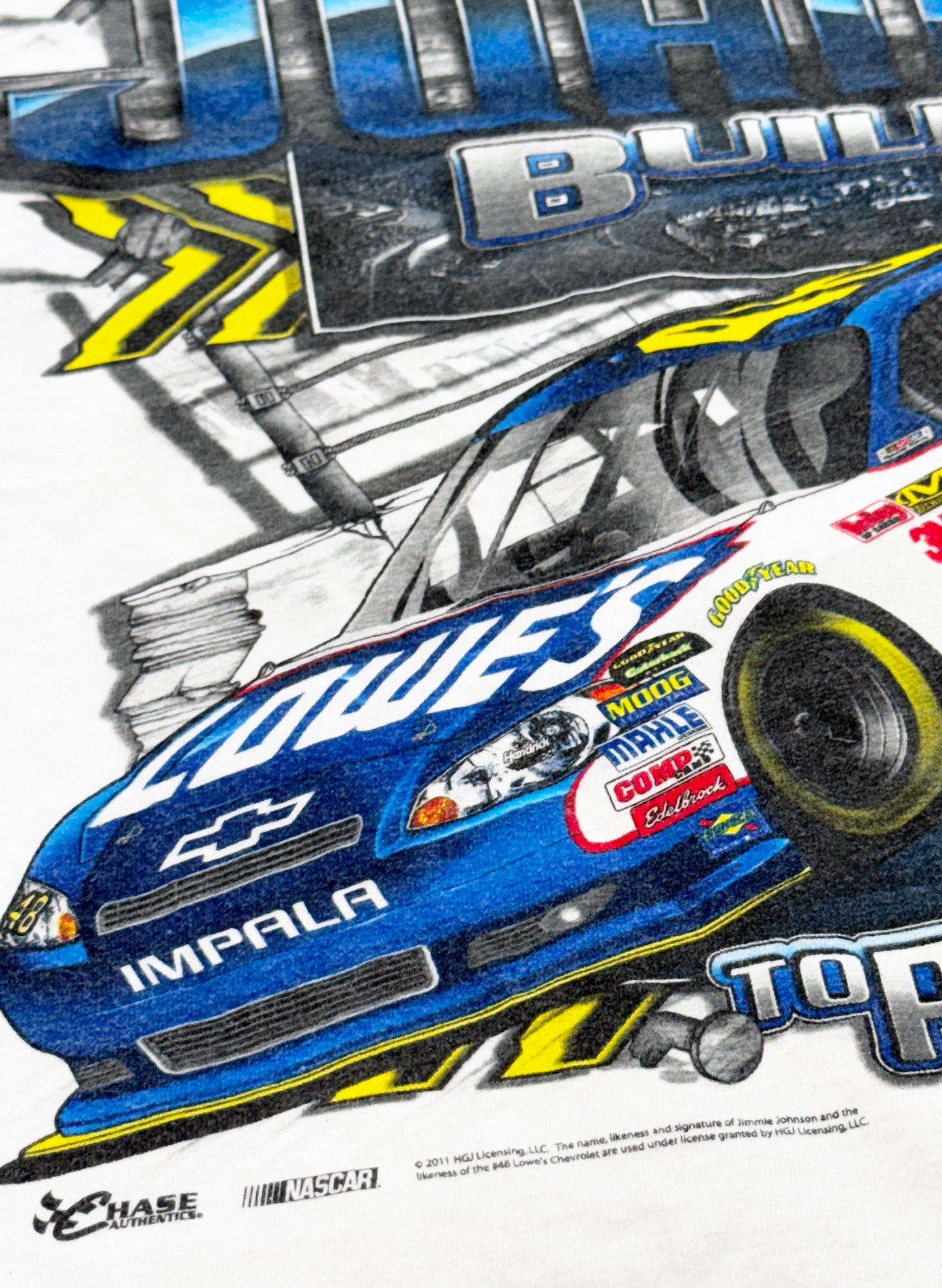 (SUP-667) NASCAR LOWE'S 48 JIMMIE JOHNSON TEE - WHITE