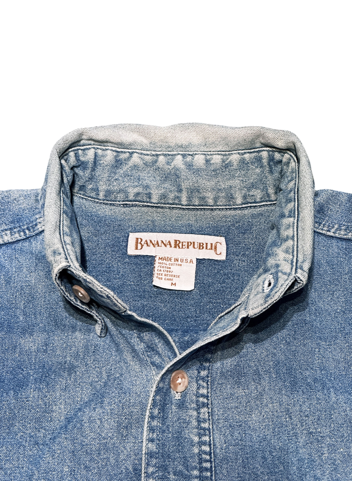 (SUP-863) 90s BANANA REPUBLIC DENIM SHIRT - MADE IN U.S.A.