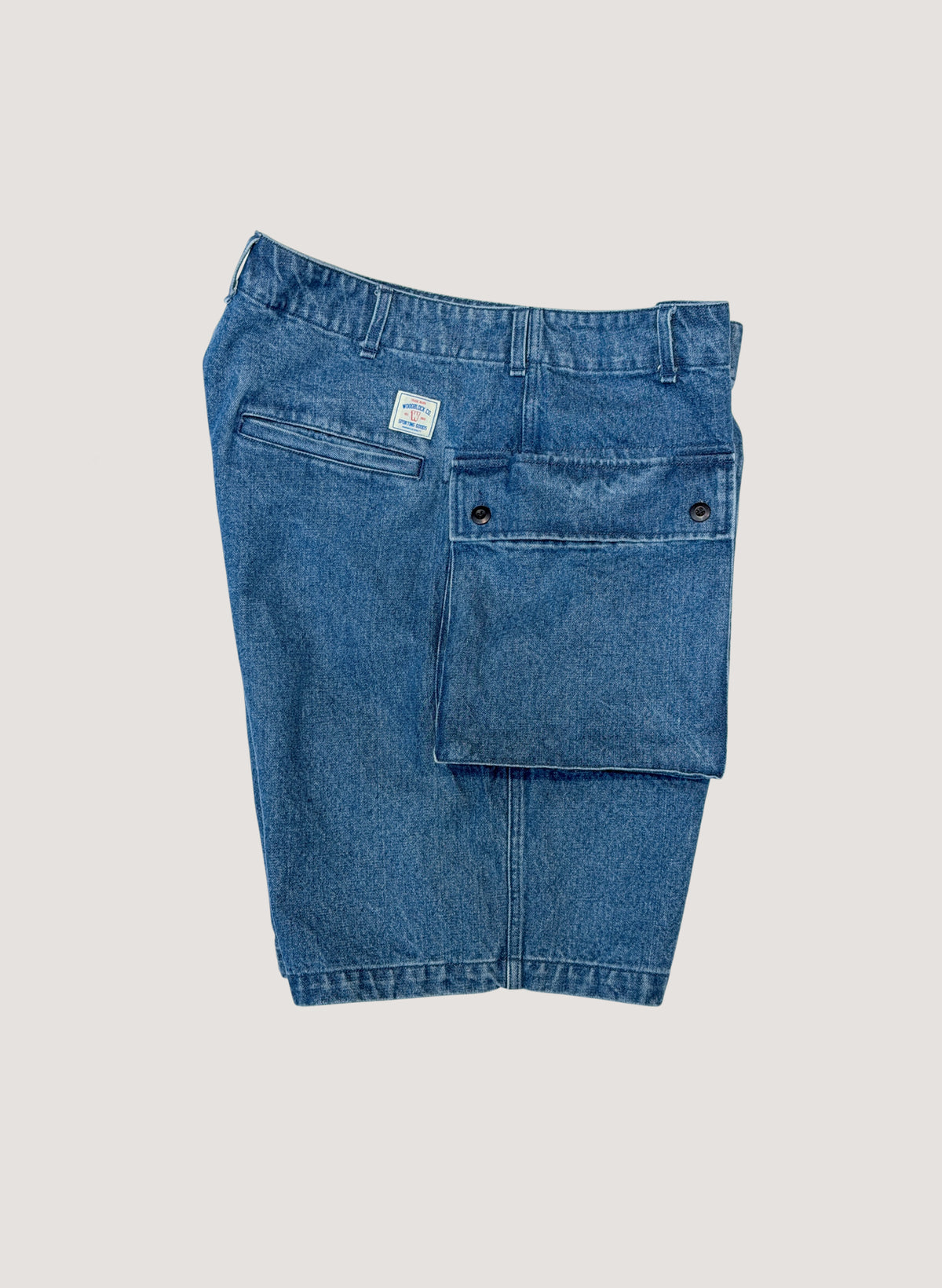 WOODBLOCK W-44 DENIM CARGO SHORTS INDIGO (WB-26SS-023)