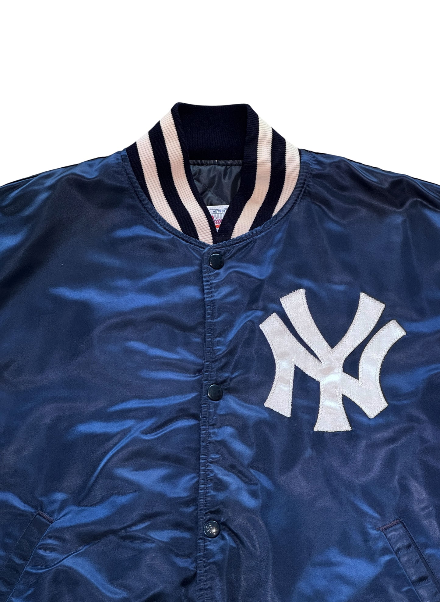 (SUP-774) STARTER NEW YORK YANKEES NYLON STADIUM JACKET (L) - MADE IN U.S.A.