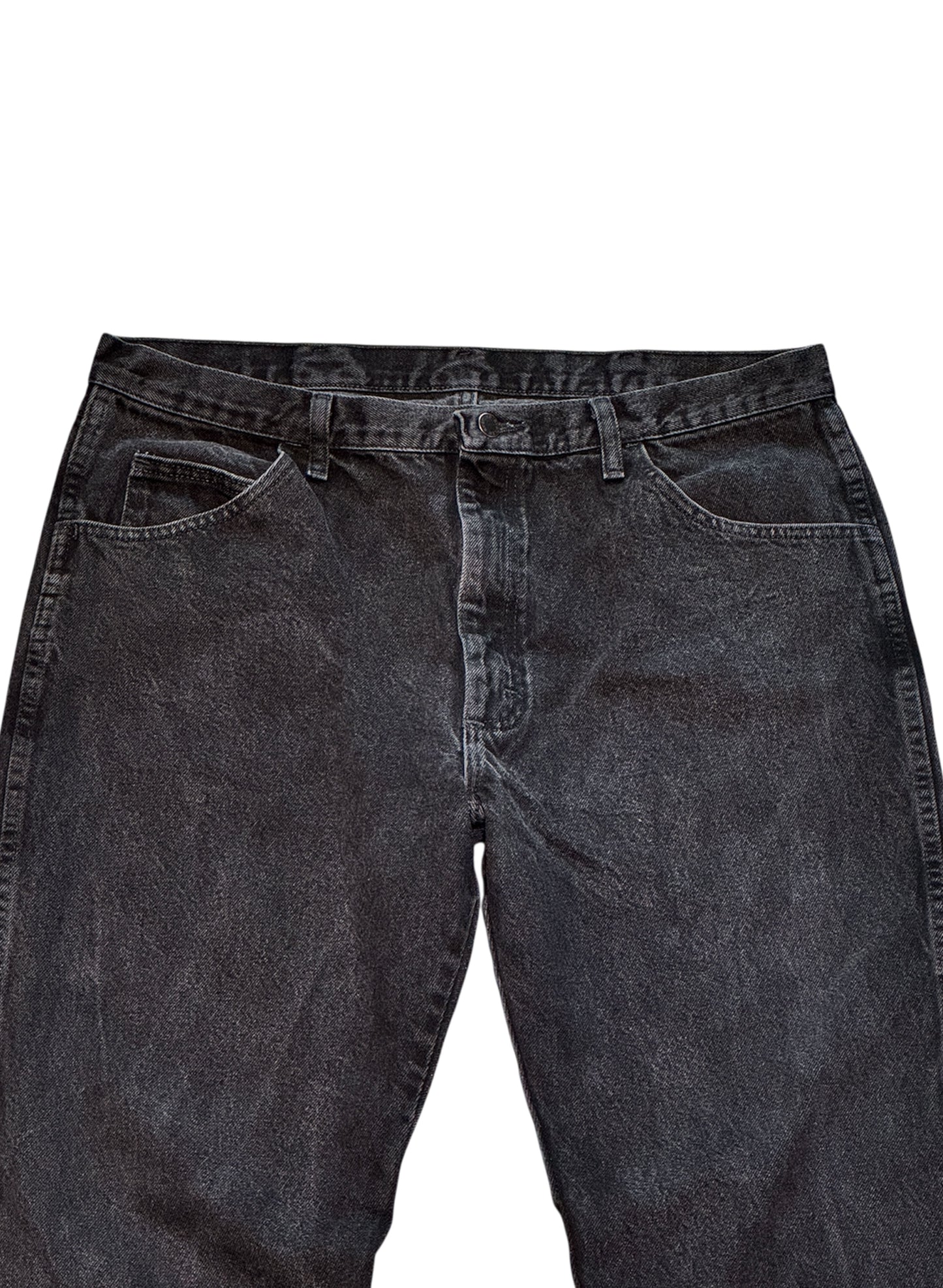 (SUP-462) RUSTLER BLACK DENIM - W38 x L30 - MADE IN MEXICO