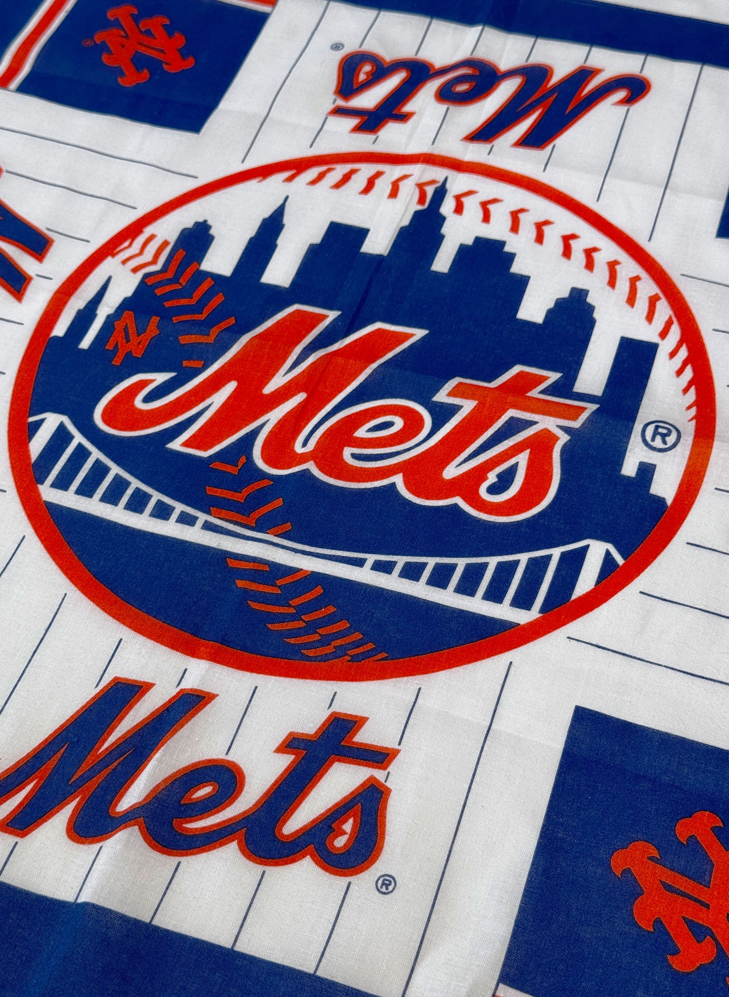 (SUP-710) DEADSTOCK 1995 MLB NEW YORK METS BANDANA