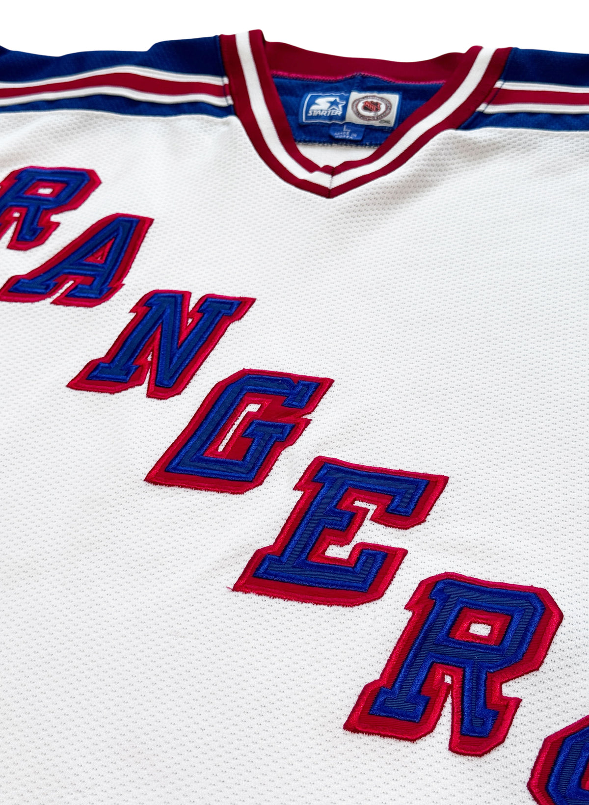 (SUP-795) STARTER NEW YORK RANGERS MESH HOCKEY SHIRT "Away" - L