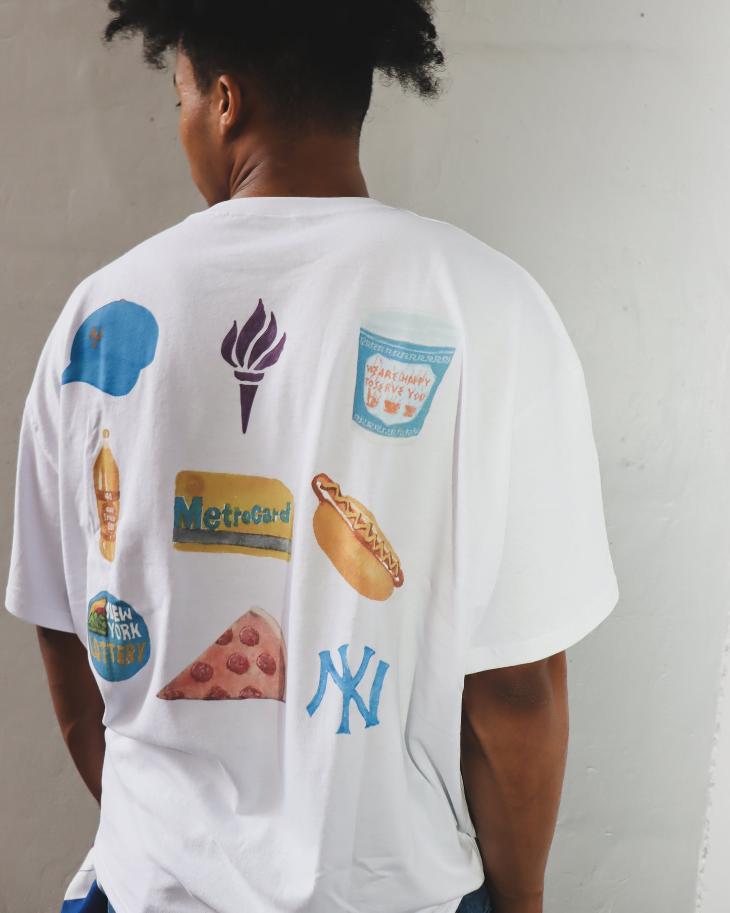 WOODBLOCK x TSUYOSHI YAMANAKA NEW YORK POCKET T-SHIRT WHITE (WB-26SS-024)