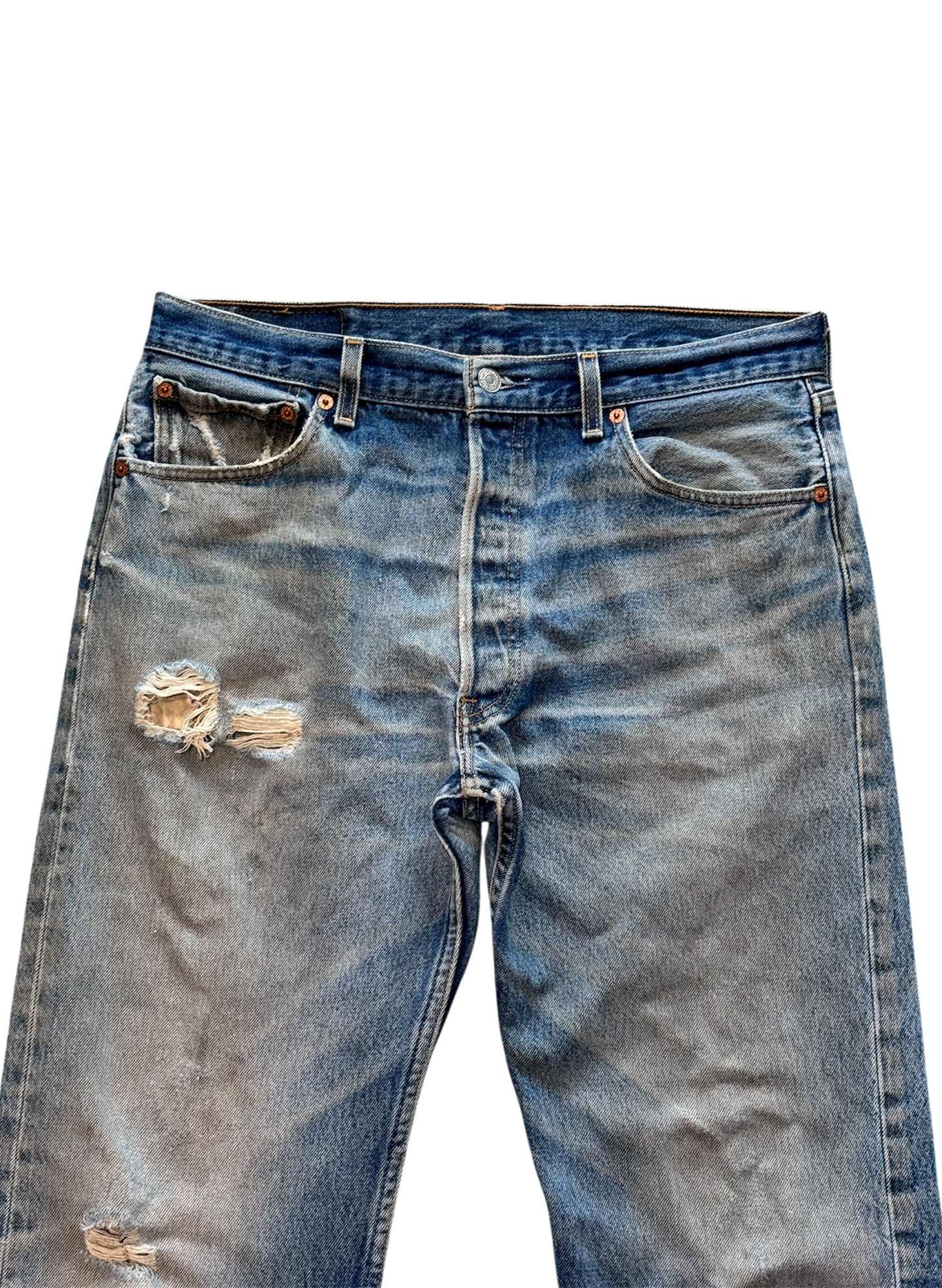 (SUP-329) LEVI'S 501 "DAMAGE" MADE IN MEXICO (w35)