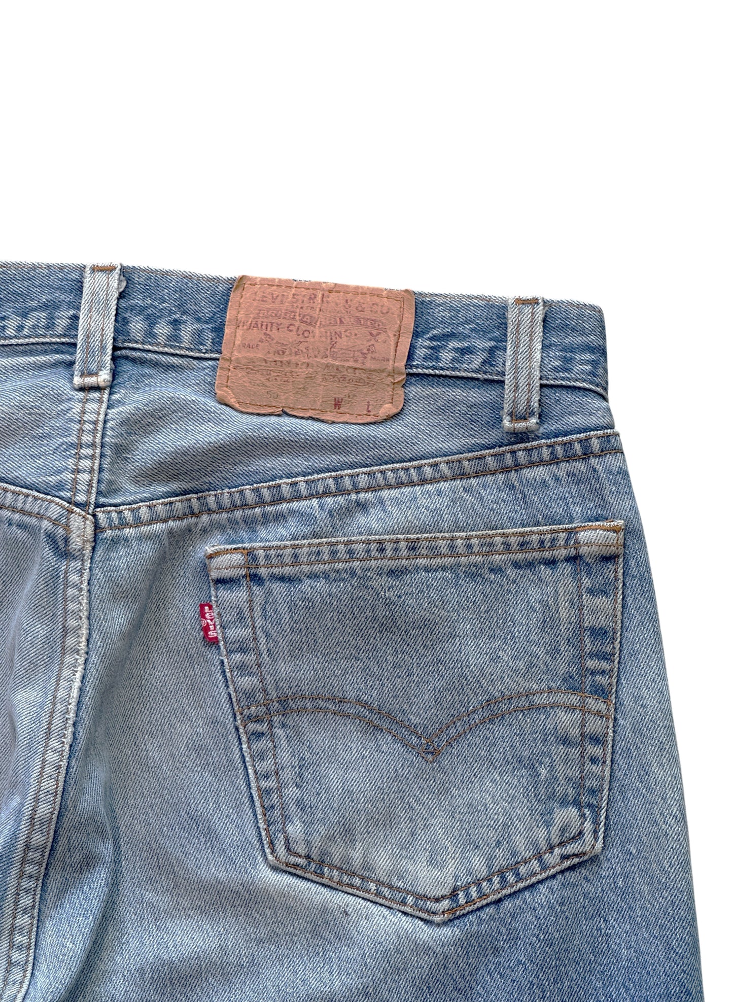 (SUP-642) 80s LEVI'S 501 "DAMAGE" DENIM - MADE IN U.S.A.