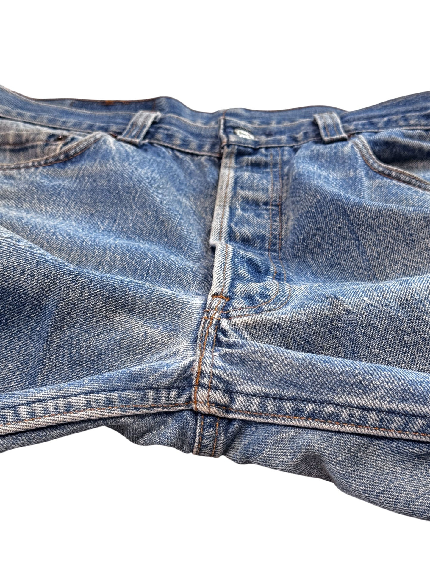 (SUP-642) 80s LEVI'S 501 "DAMAGE" DENIM - MADE IN U.S.A.
