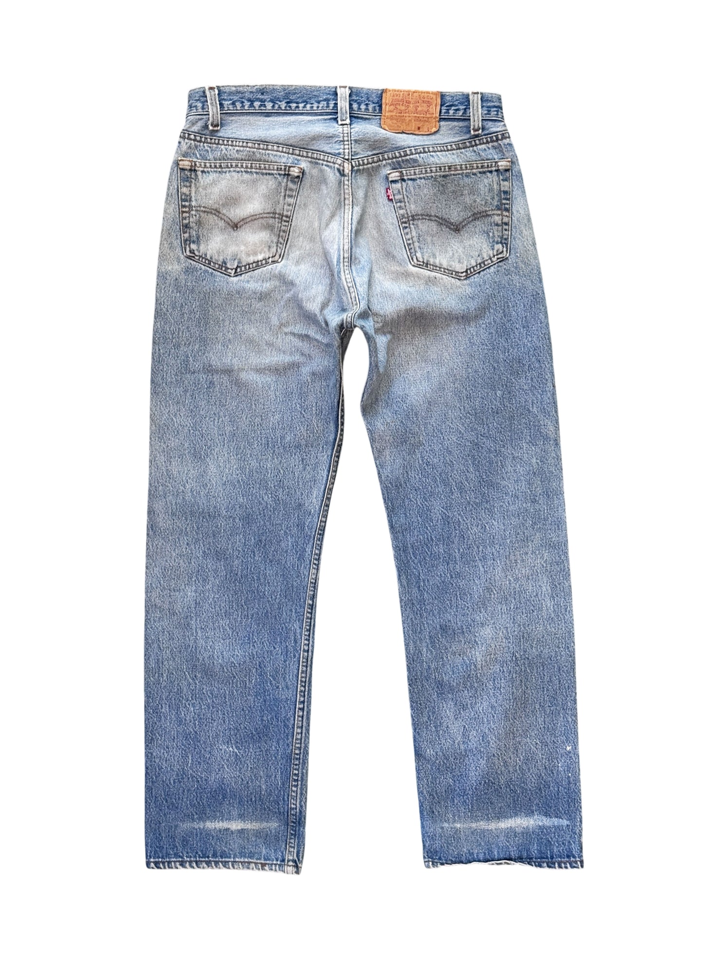 (SUP-642) 80s LEVI'S 501 "DAMAGE" DENIM - MADE IN U.S.A.