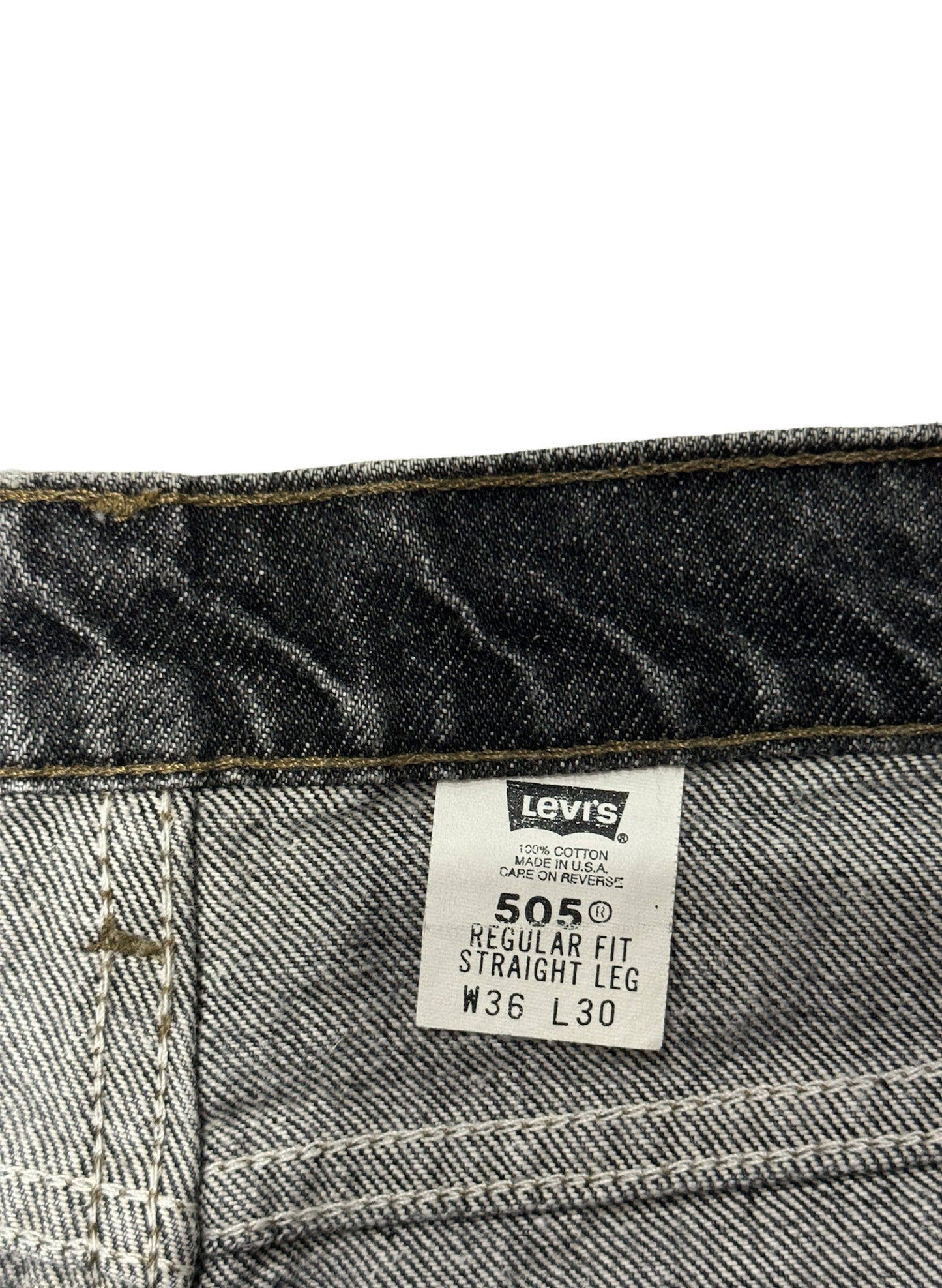 (SUP-106) LEVI'S 505 "BLACK" 先染め MADE IN U.S.A. (W36)