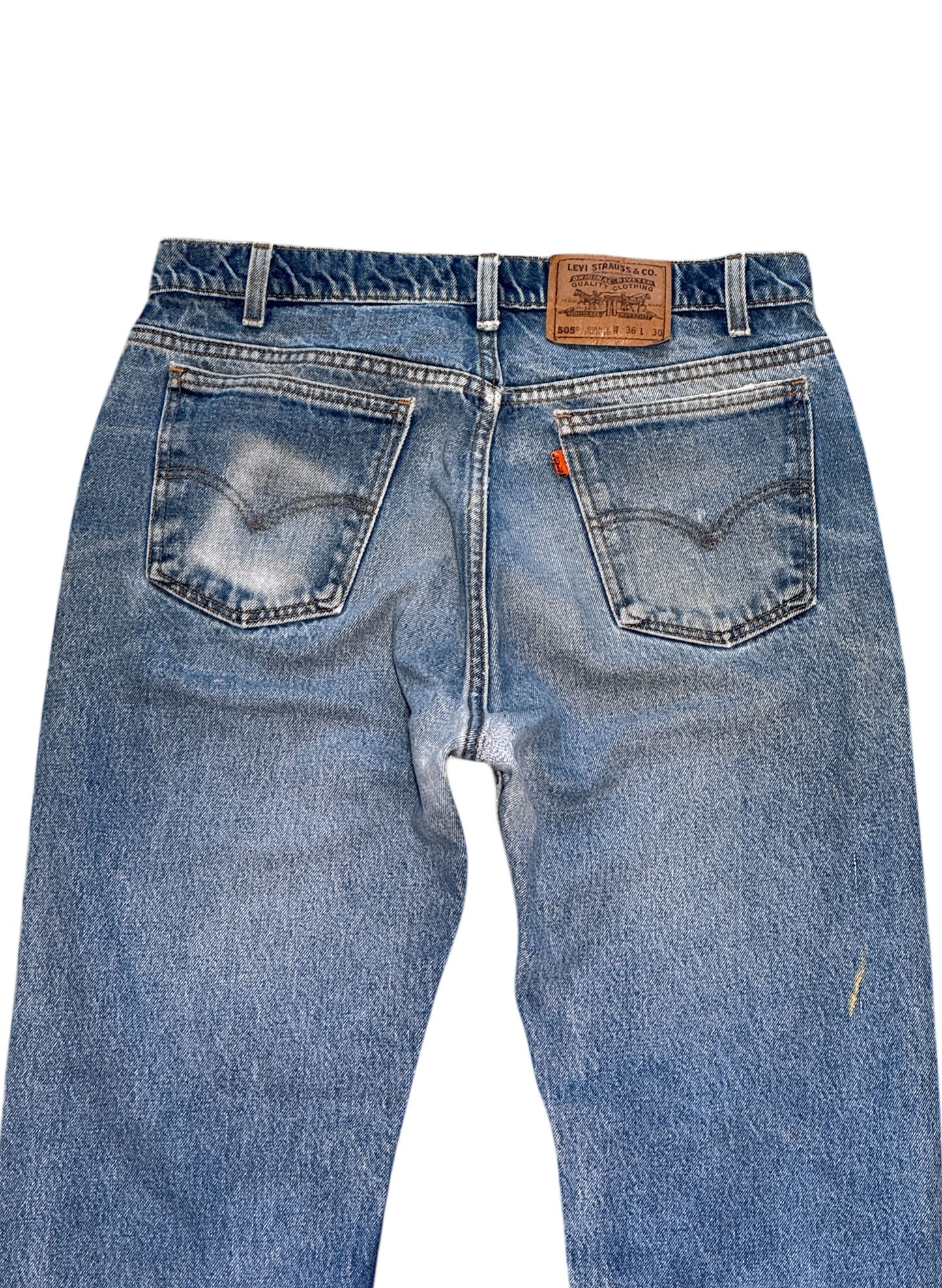 (SUP-602) LEVI'S 505 "ORANGE TAB" "REPAIR" - MADE IN U.S.A.