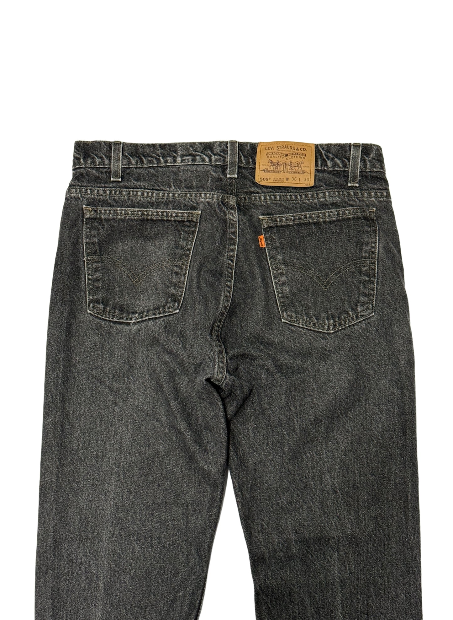 (SUP-106) LEVI'S 505 "BLACK" 先染め MADE IN U.S.A. (W36)