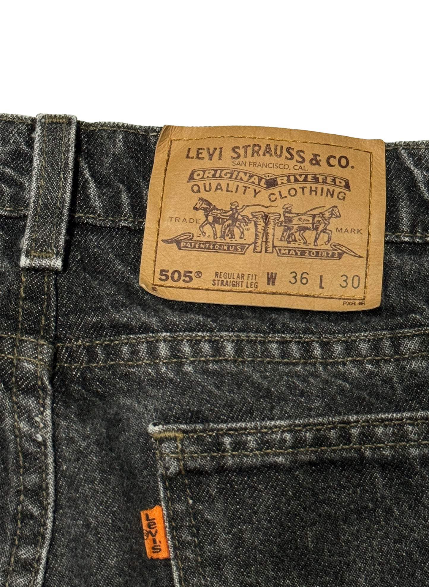 (SUP-106) LEVI'S 505 "BLACK" 先染め MADE IN U.S.A. (W36)