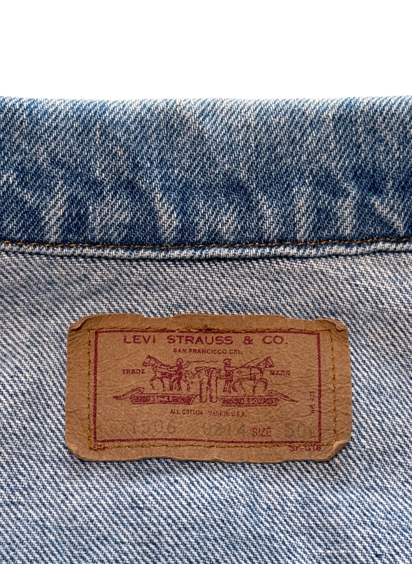 (SUP-573) 80's LEVI'S 71506 0214 DENIM JACKET - MADE IN U.S.A.