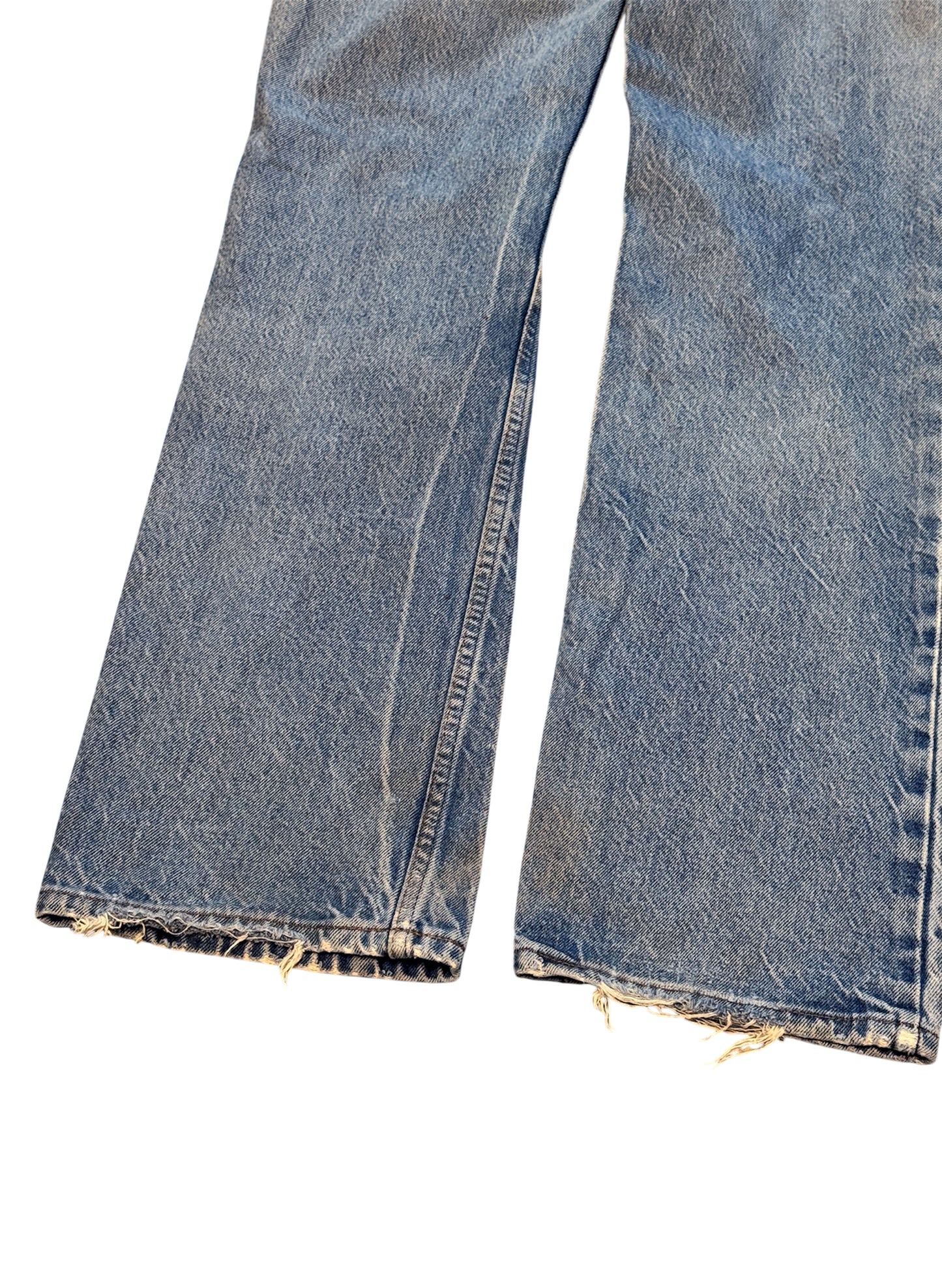 (SUP-473) LEVI'S 517 BOOTS CUT DENIM - ORANGE TAB "DAMAGE"