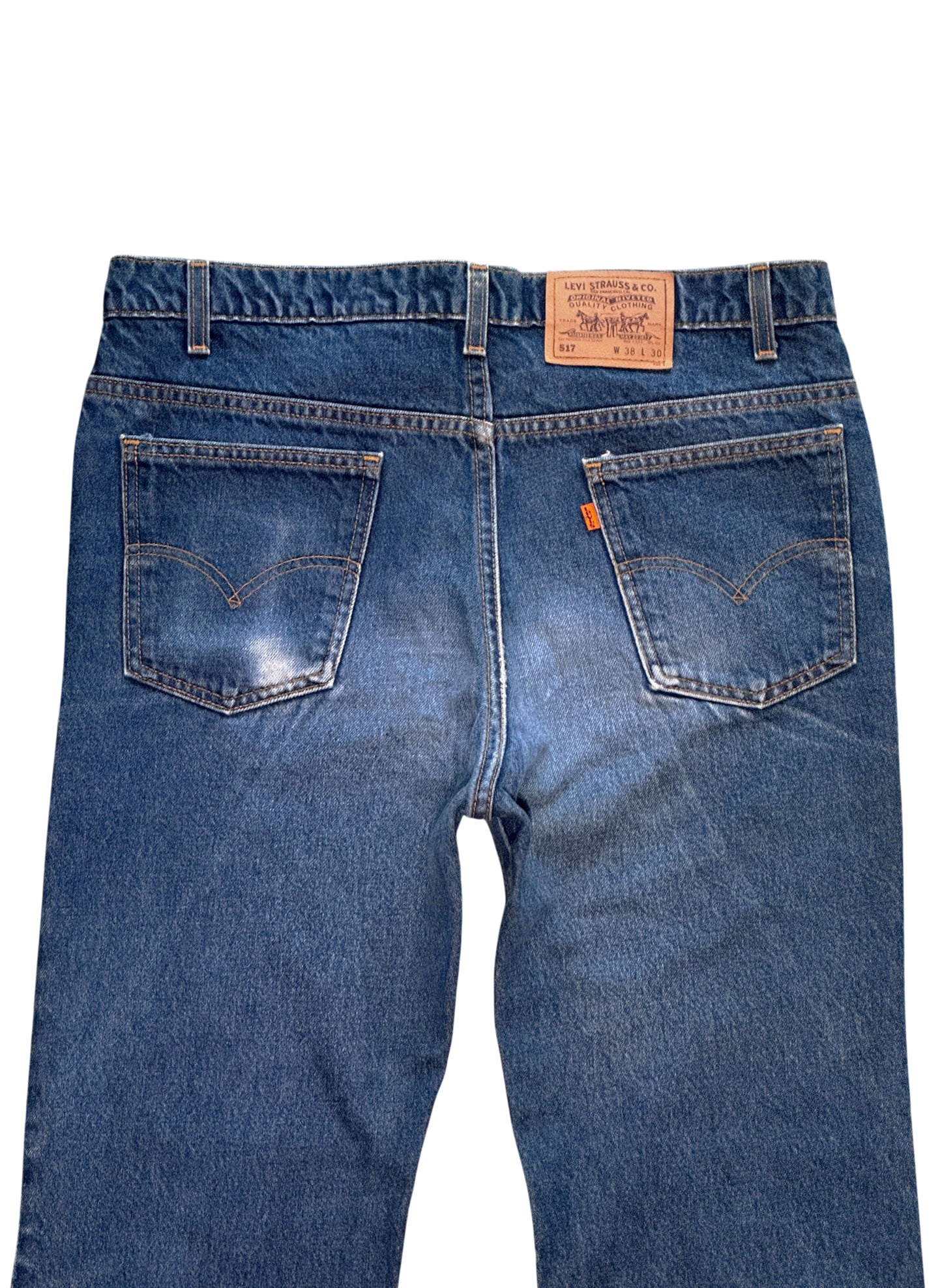 (SUP-782) 90s LEVI'S 517 BOOT CUT "ORANGE TAB" - MADE IN U.S.A.