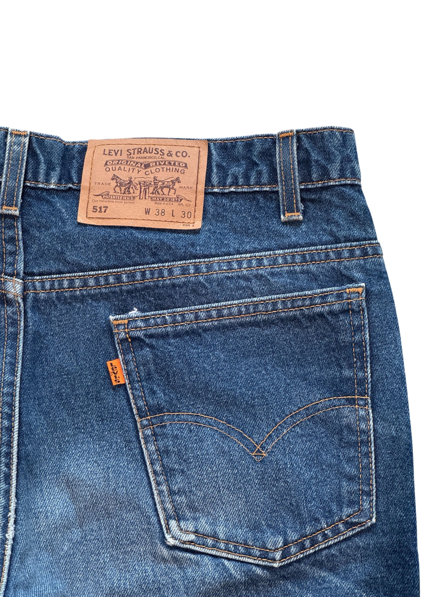 (SUP-782) 90s LEVI'S 517 BOOT CUT "ORANGE TAB" - MADE IN U.S.A.