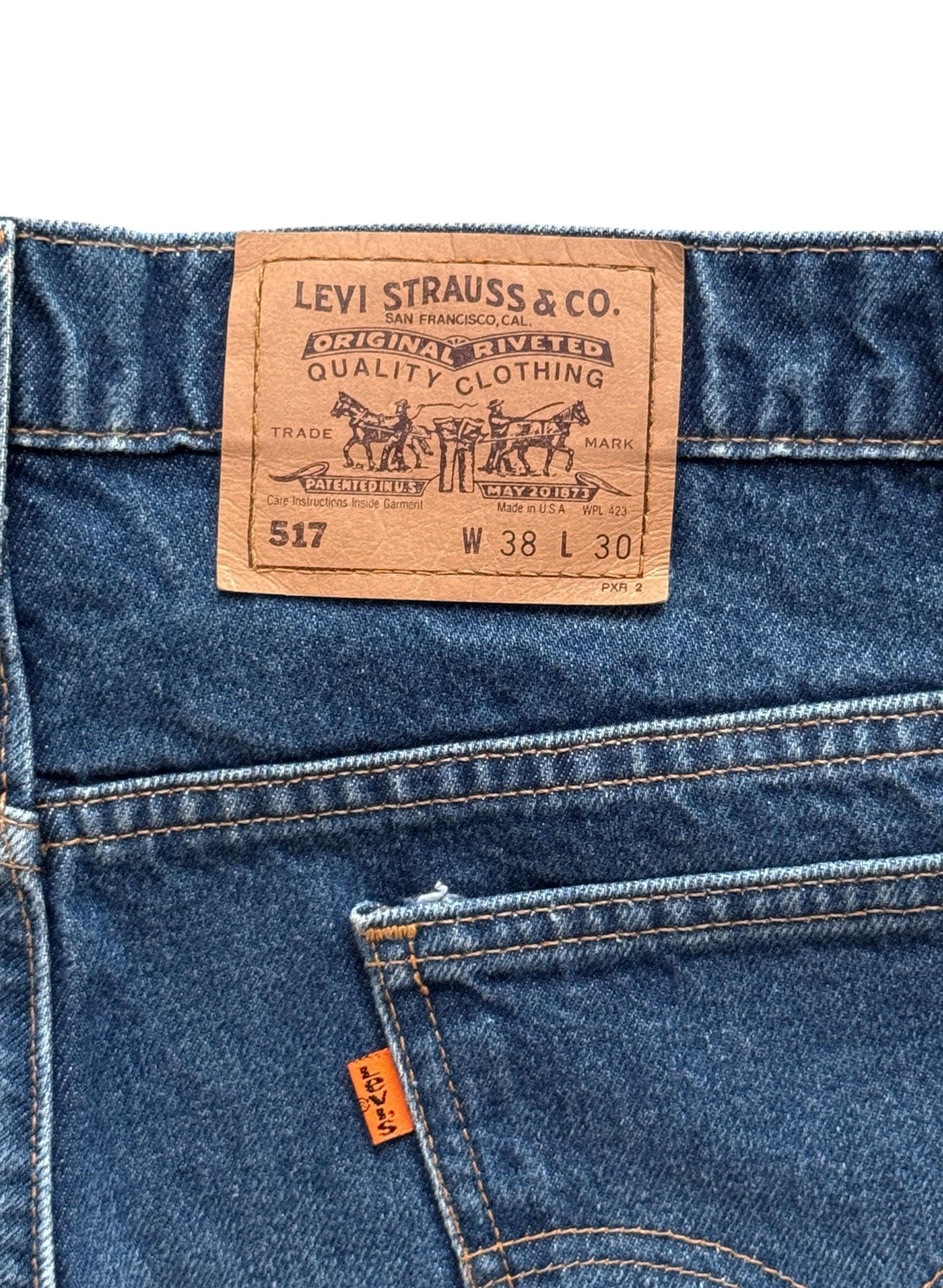 (SUP-782) 90s LEVI'S 517 BOOT CUT "ORANGE TAB" - MADE IN U.S.A.