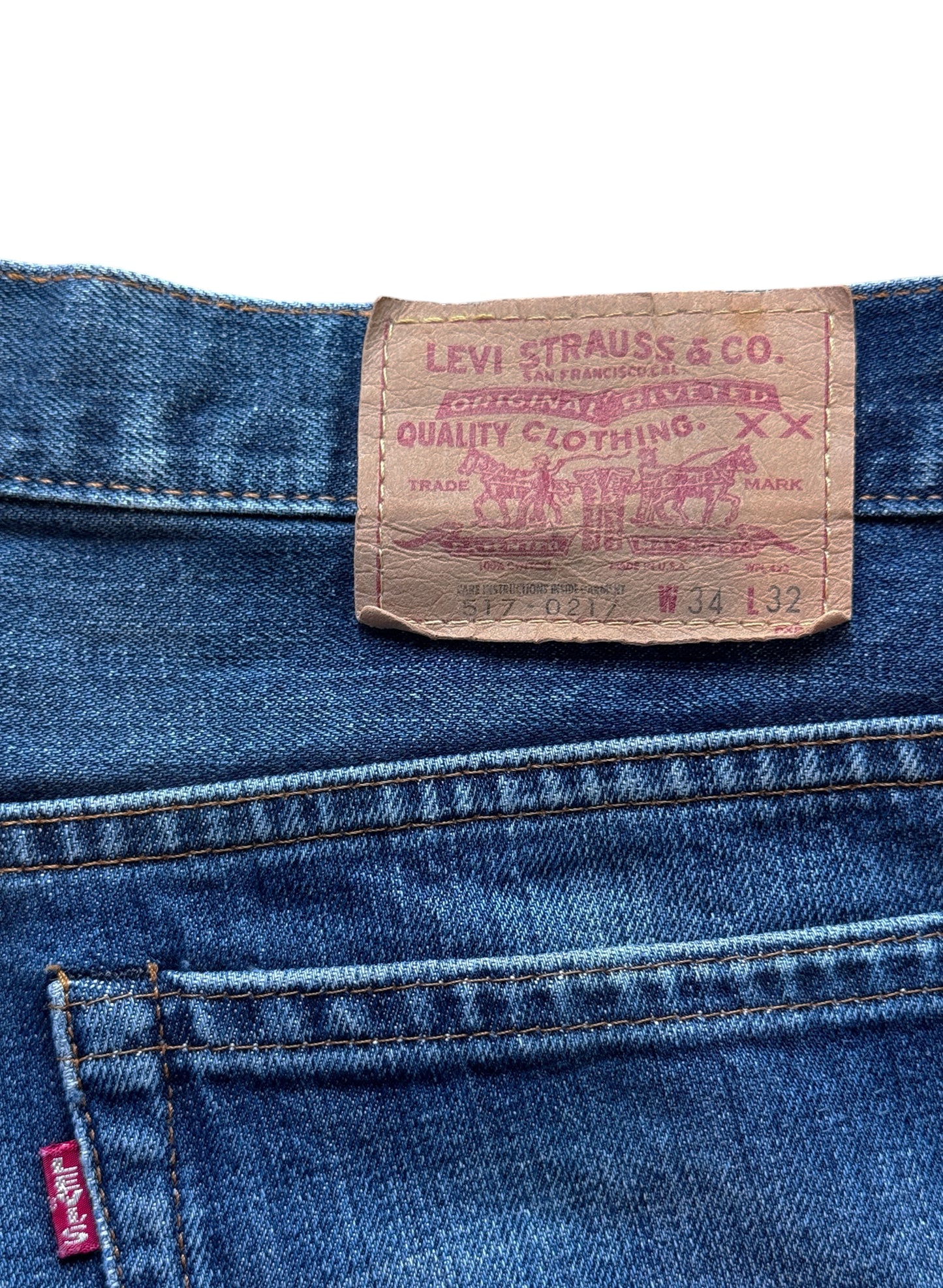 (SUP-640) 90s LEVI'S 517 BOOT CUT "REPAIR" - MADE IN U.S.A.