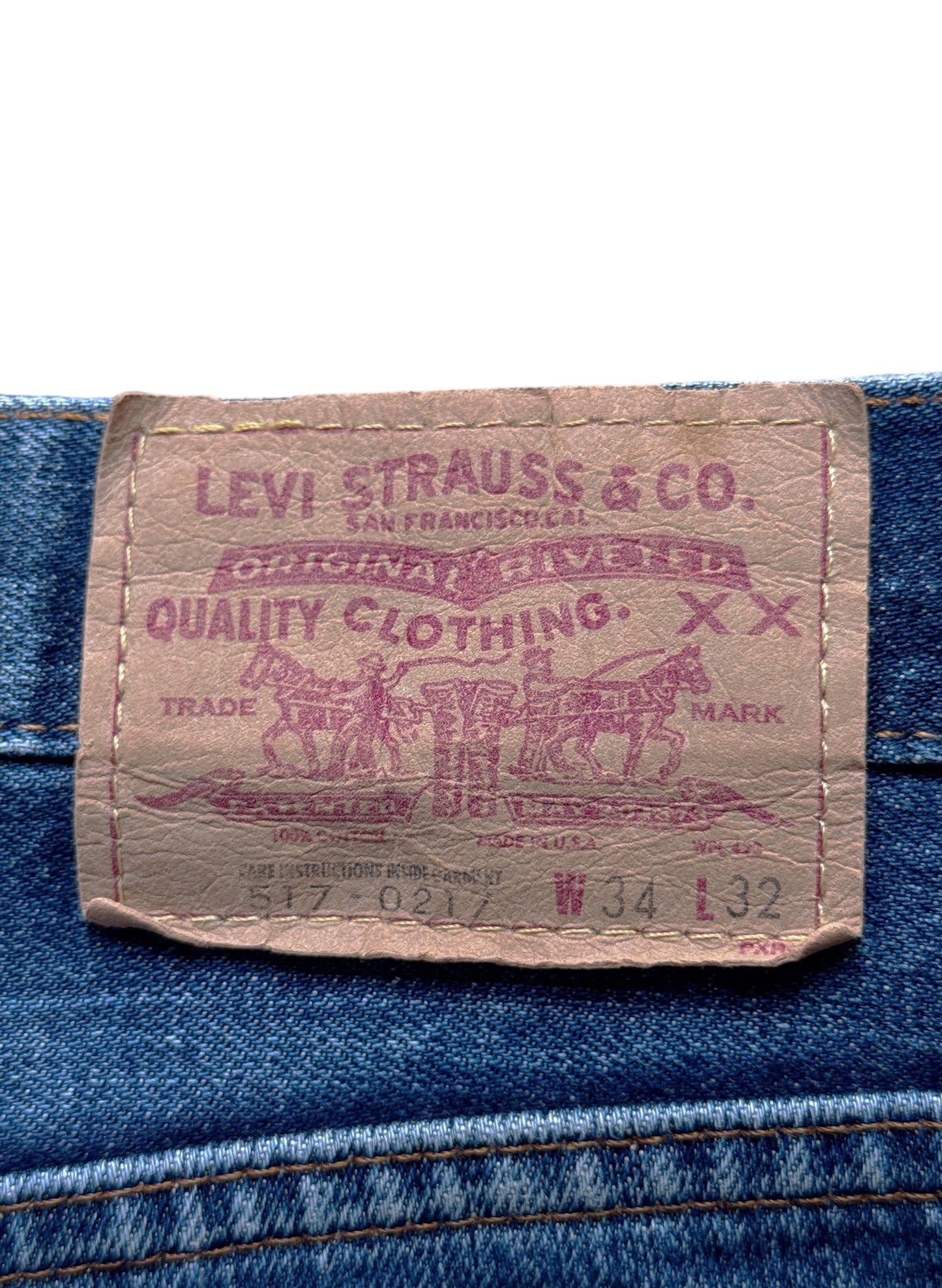 (SUP-640) 90s LEVI'S 517 BOOT CUT "REPAIR" - MADE IN U.S.A.