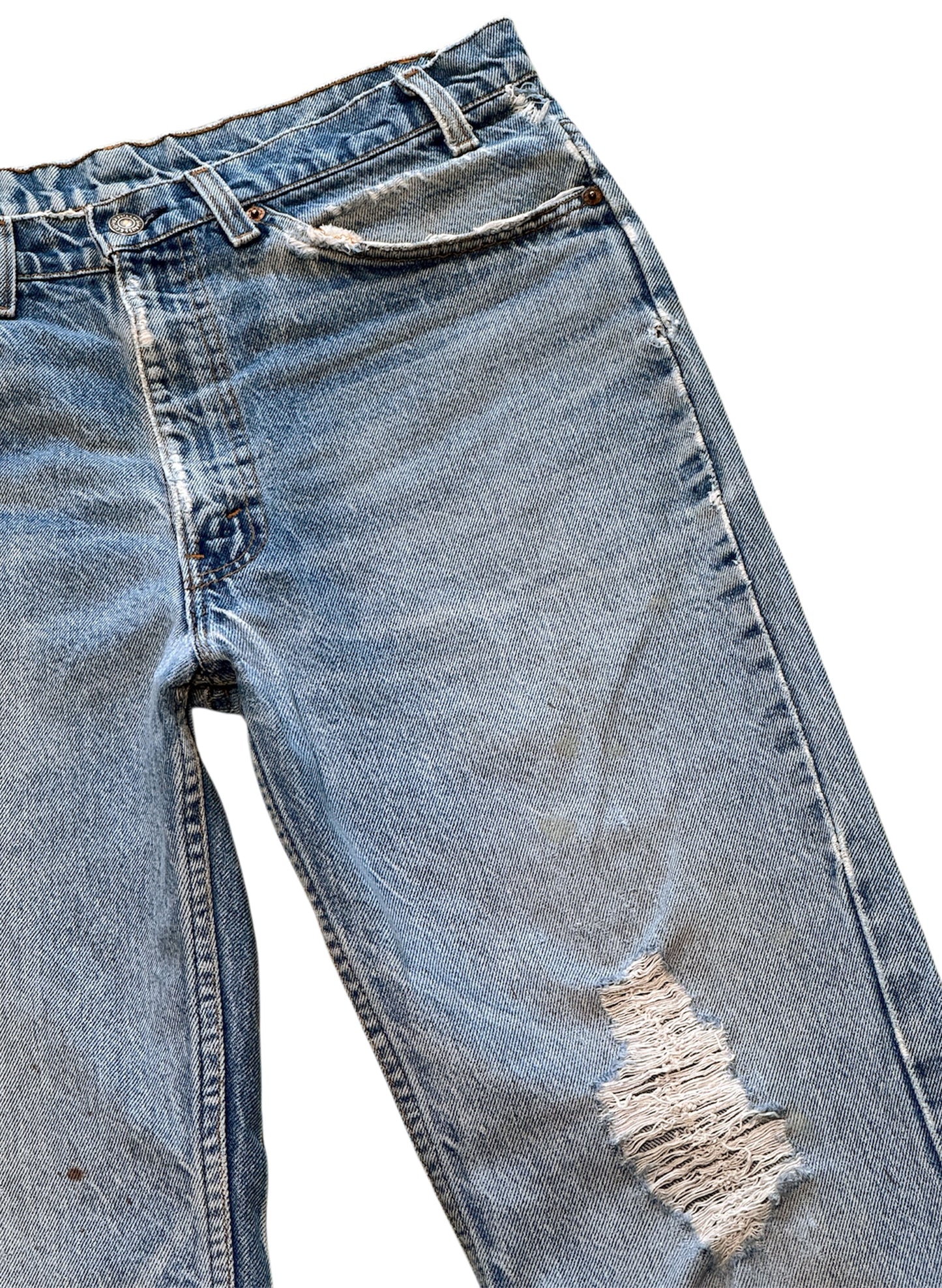 (SUP-473) LEVI'S 517 BOOTS CUT DENIM - ORANGE TAB "DAMAGE"