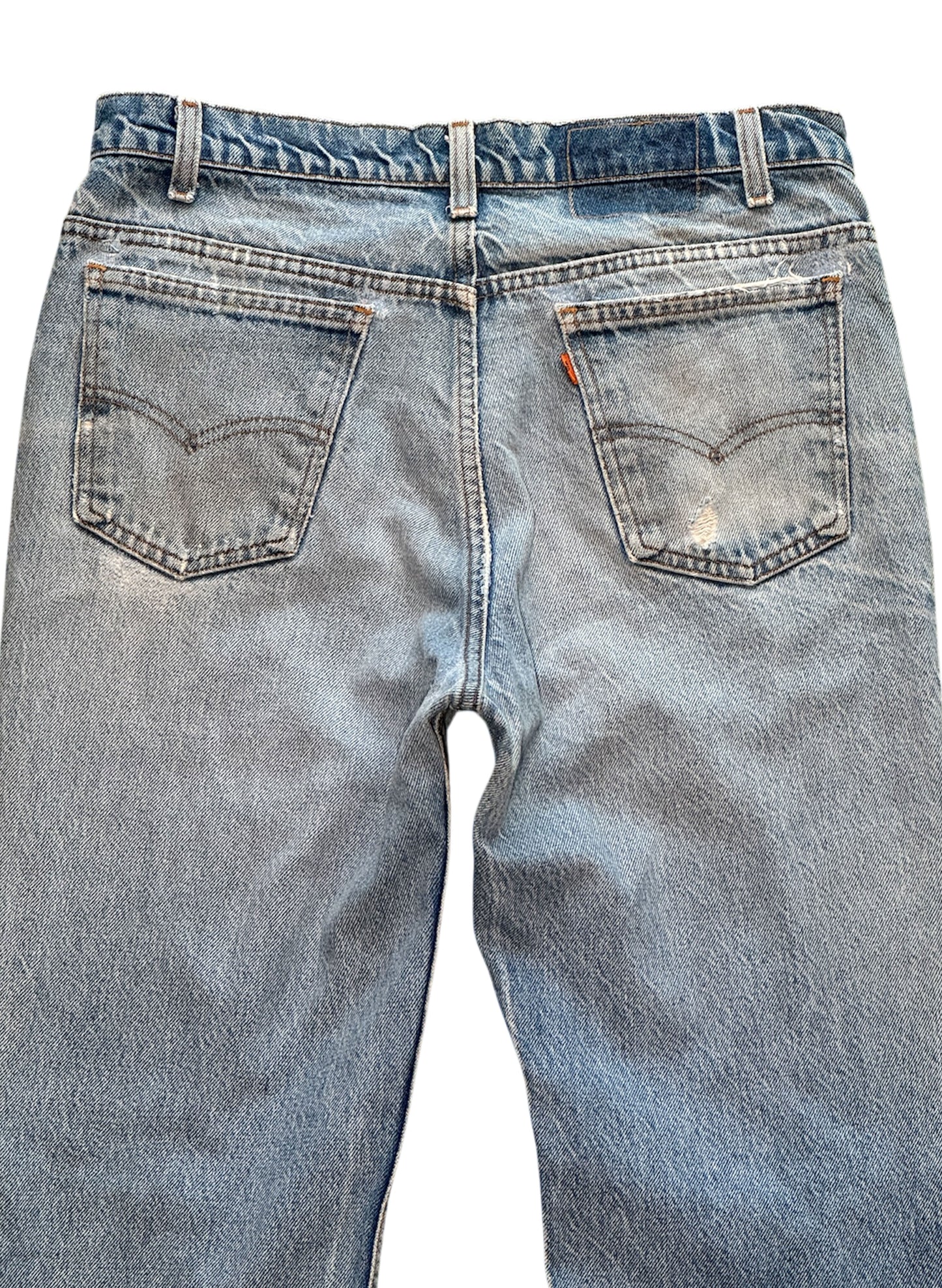 (SUP-473) LEVI'S 517 BOOTS CUT DENIM - ORANGE TAB "DAMAGE"