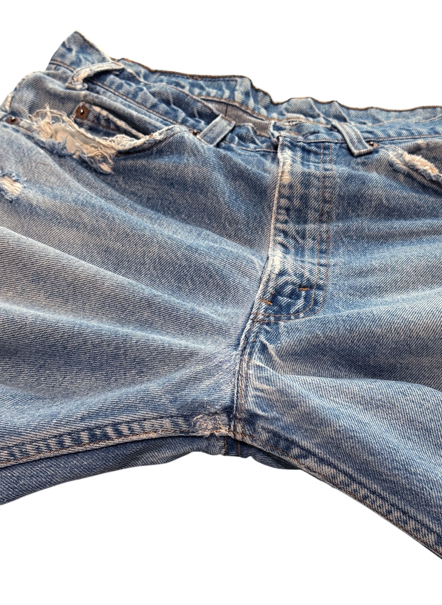 (SUP-473) LEVI'S 517 BOOTS CUT DENIM - ORANGE TAB "DAMAGE"