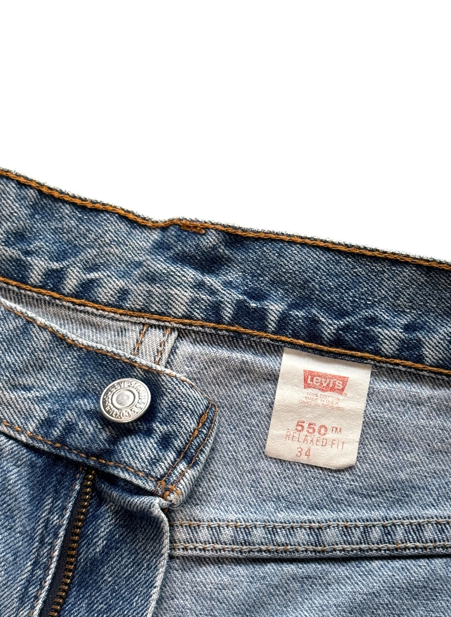 (SUP-391) 90s LEVI'S 550 DENIM SHORTS - MADE IN U.S.A.  (w34)