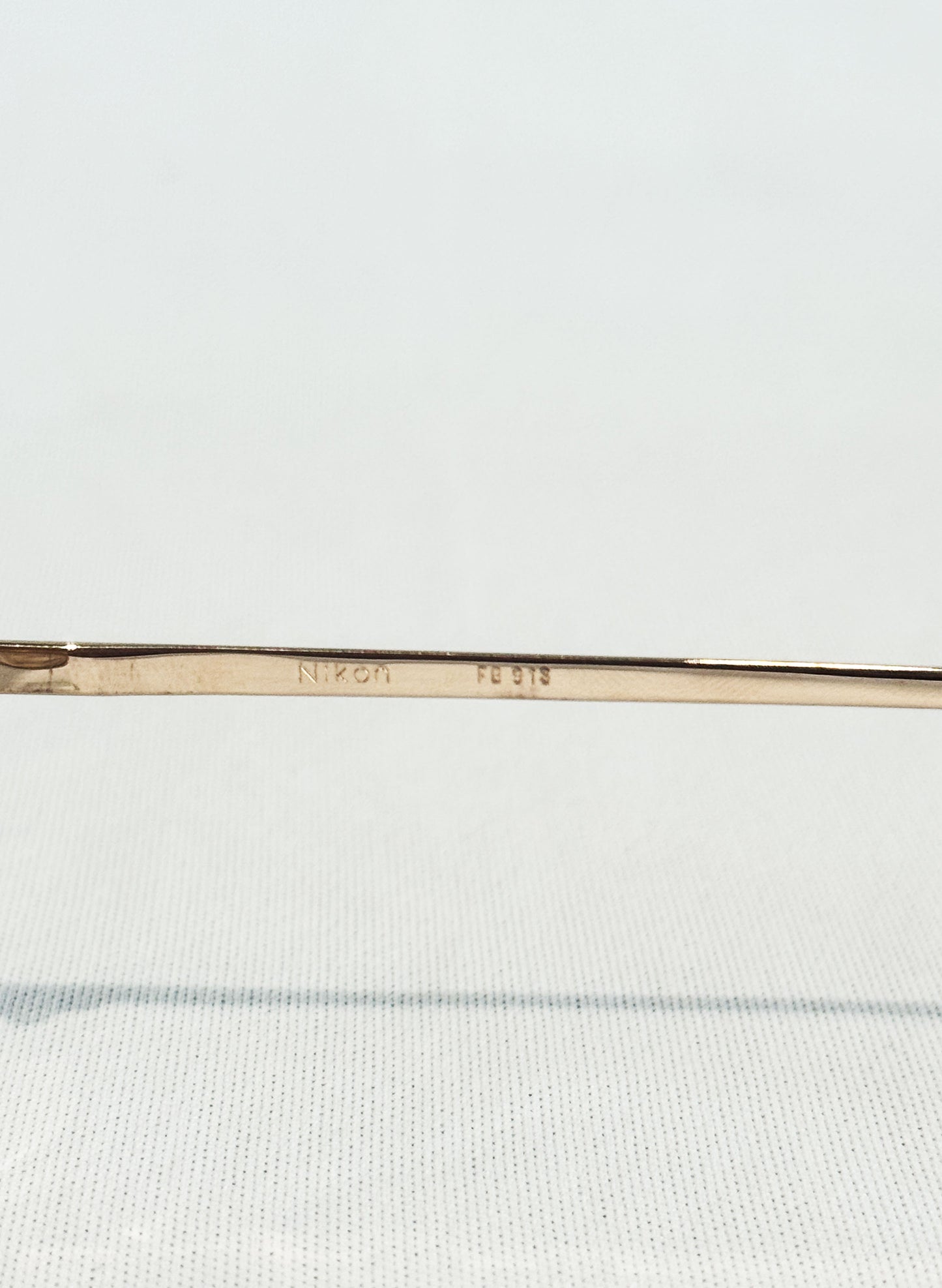 (SUP-537) 90s VINTAGE TWO BRIDGE GOLD FRAME GLASSES - Nikon