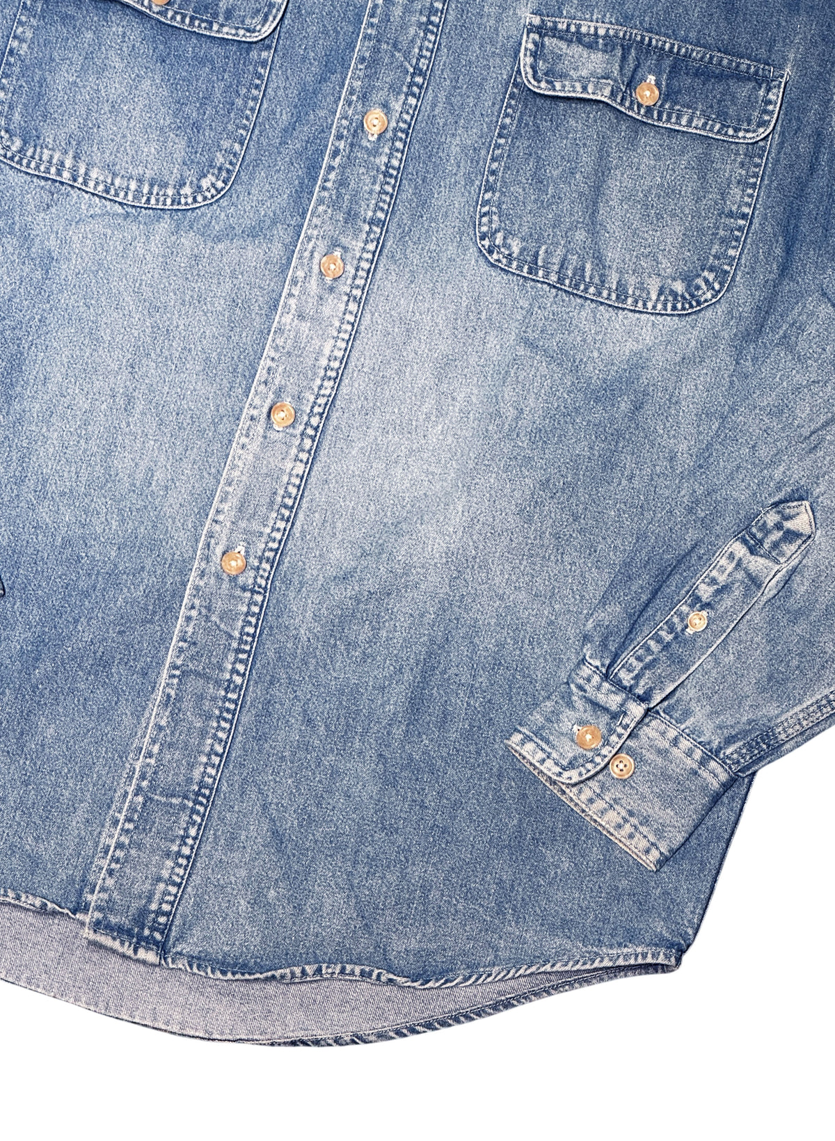 (SUP-863) 90s BANANA REPUBLIC DENIM SHIRT - MADE IN U.S.A.