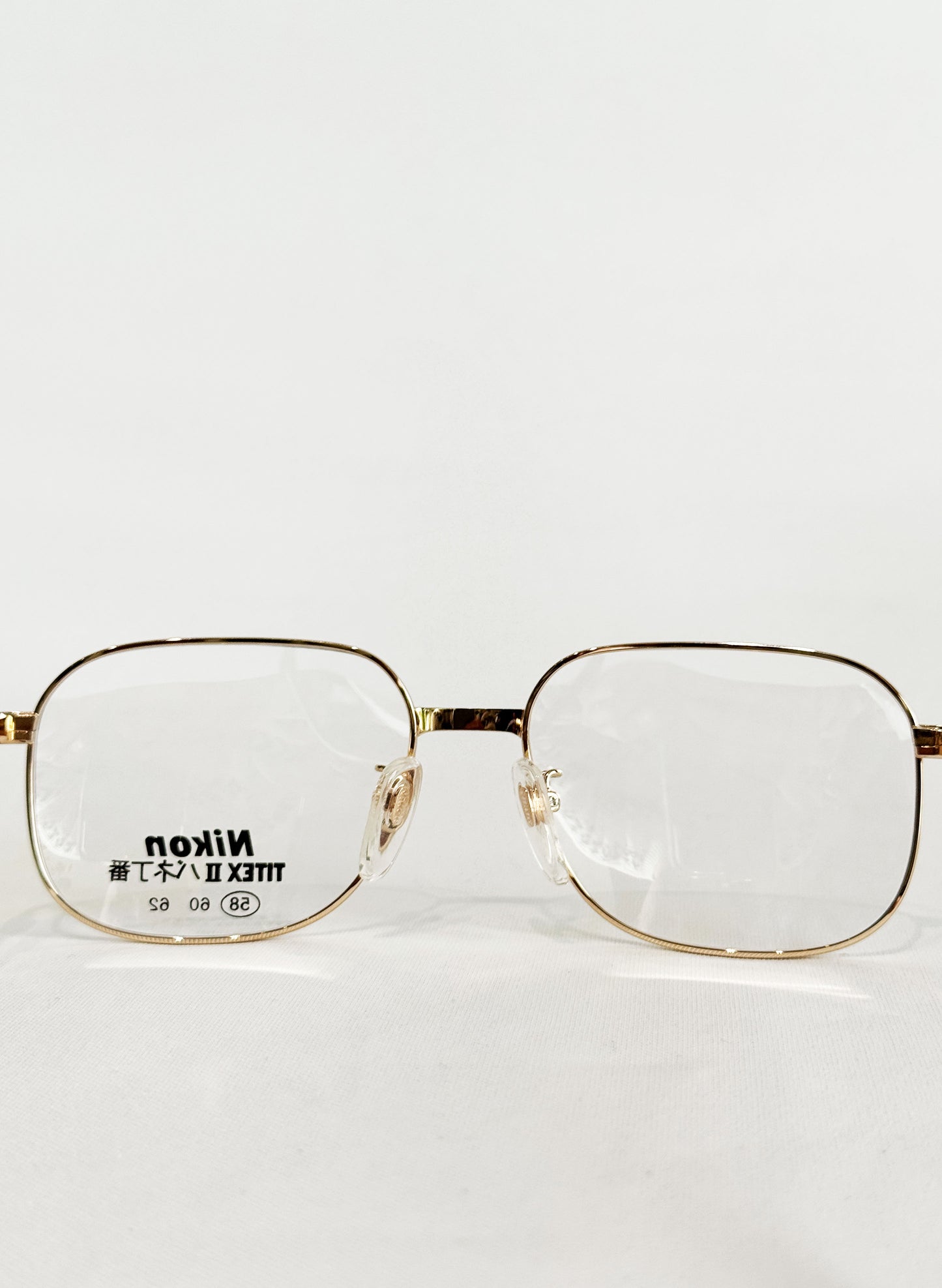 (SUP-558) 90s VINTAGE GOLD FRAME GLASSES Nikon TITEX Ⅱ Ti-P