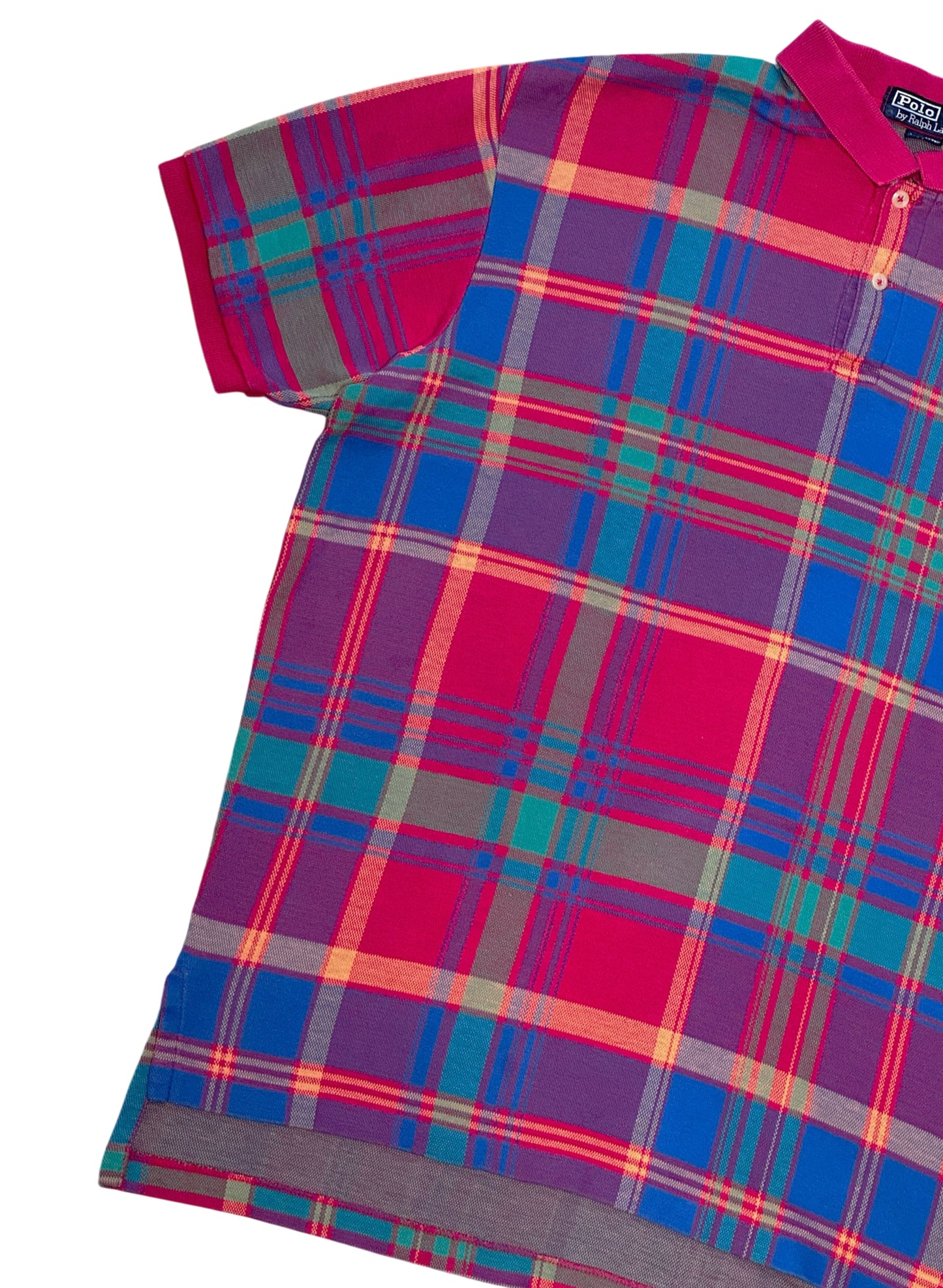 (SUP-675) Polo Ralph Lauren MULTI CHECK POLO SHIRT - MADE IN U.S.A.