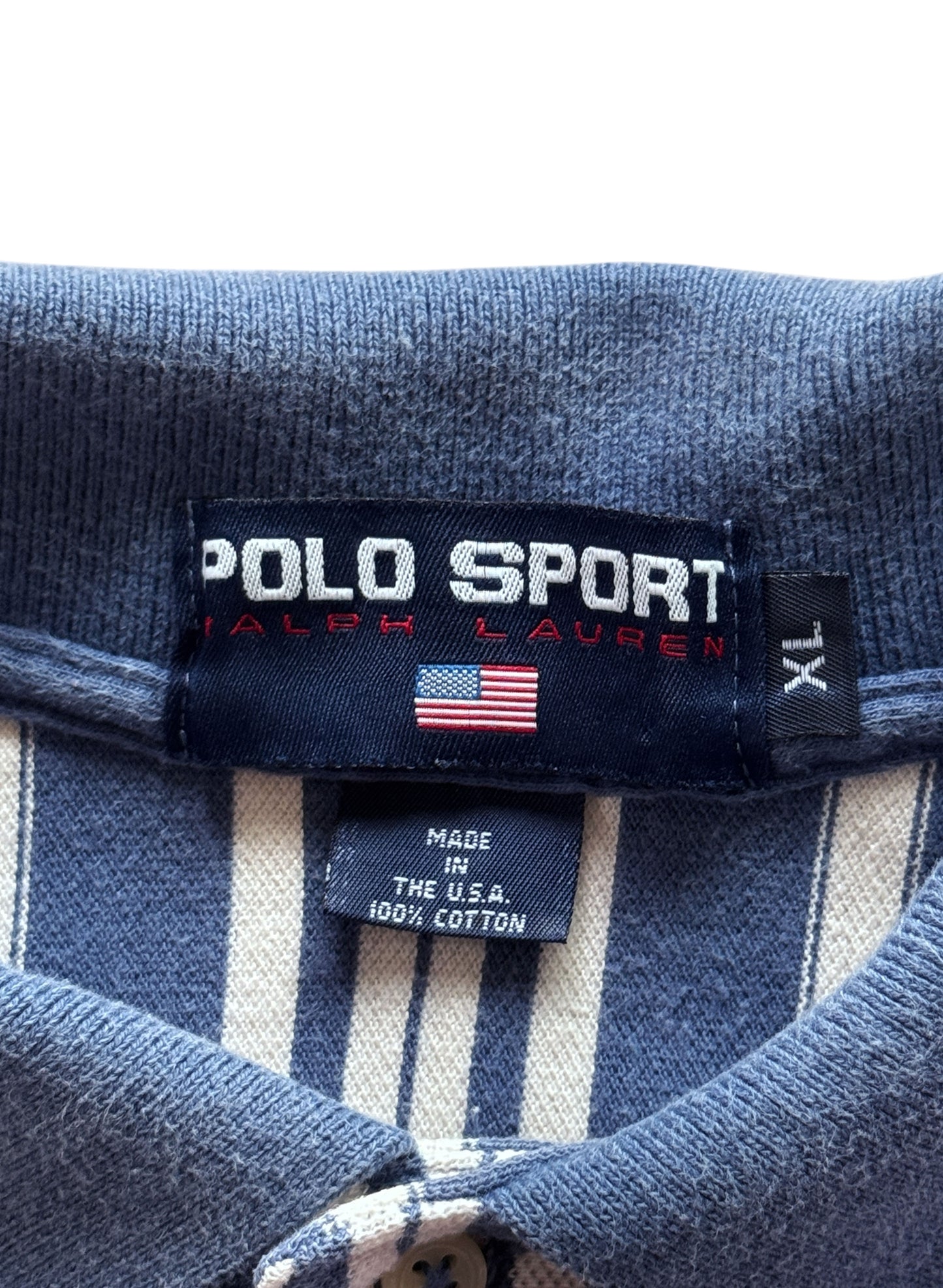 (SUP-691) POLO SPORT STRIPE POLO SHIRT - MADE IN U.S.A.