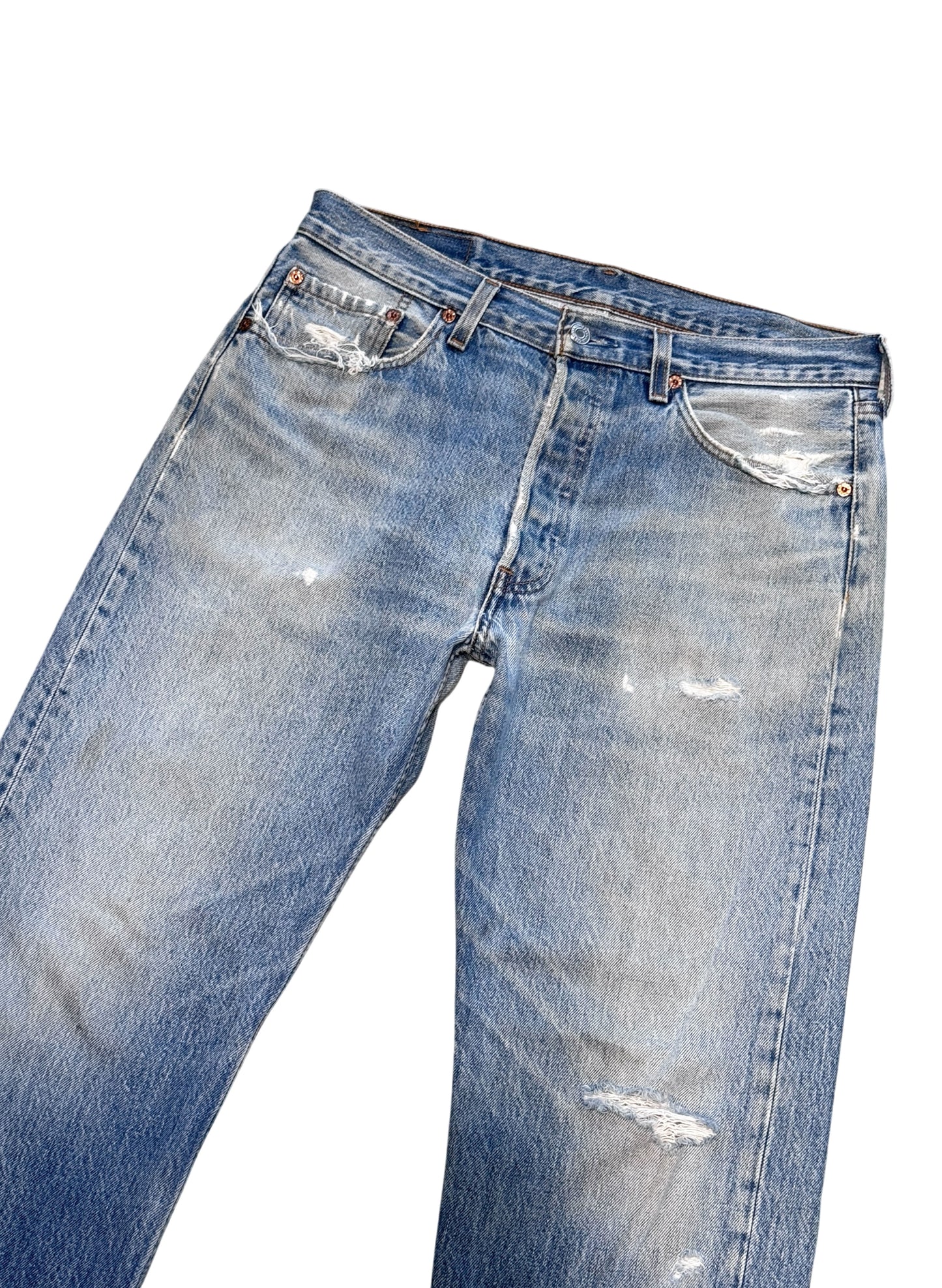 (SUP-634) 90s LEVI'S 501 "DAMAGE" - MADE IN U.S.A.