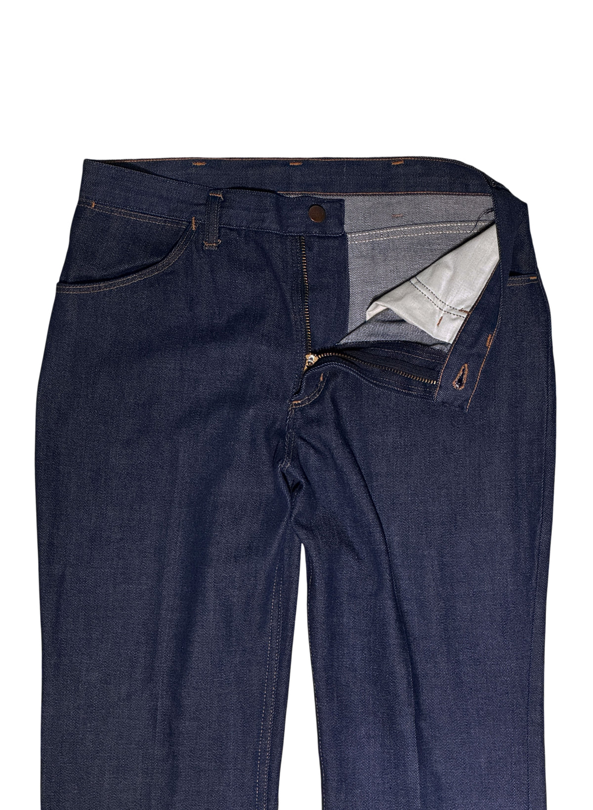 (SUP-828) 70s Wrangler BOOTS CUT RAW DENIM "TALON" ZIP - W32/W34相当