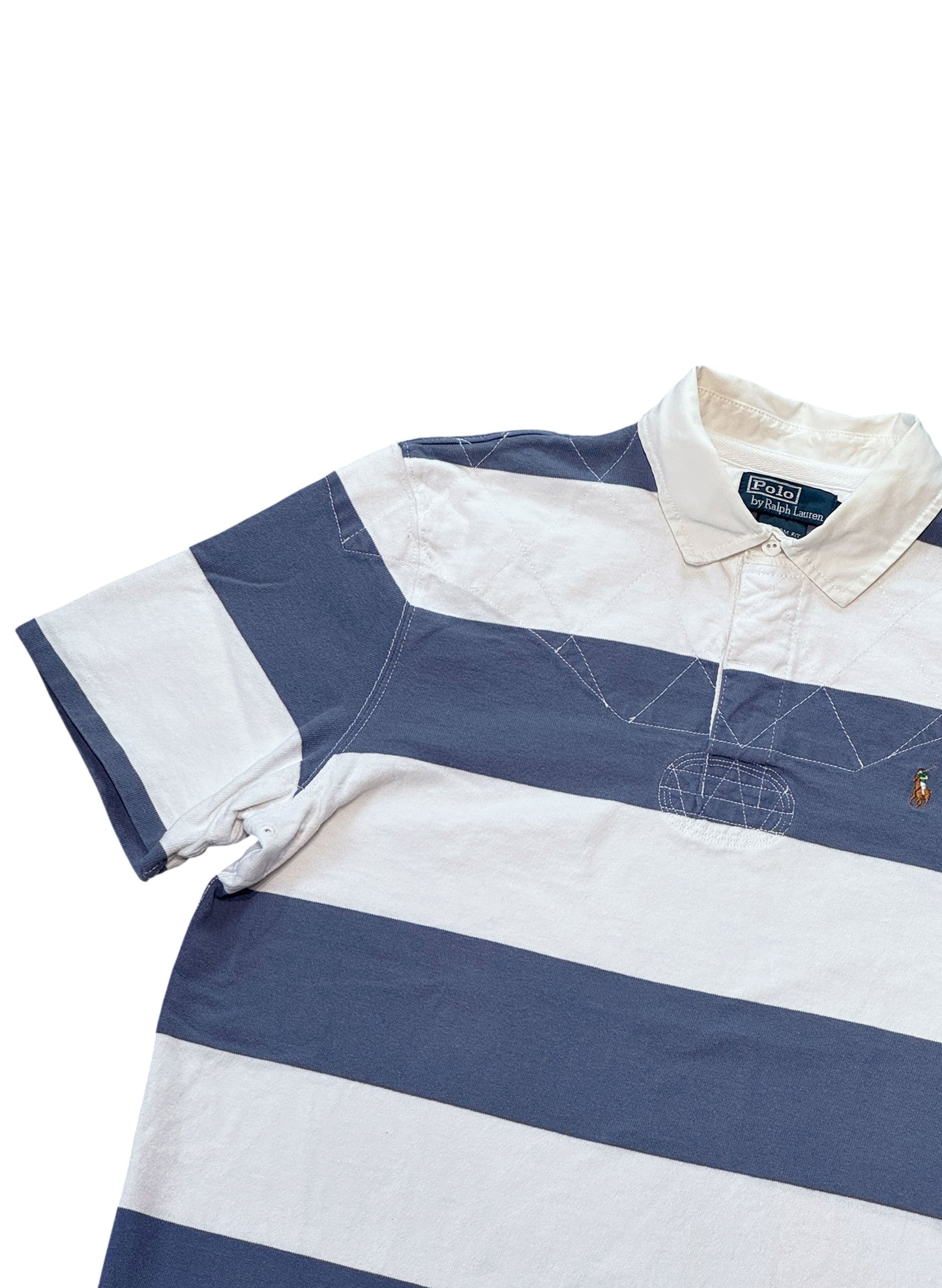 (SUP-702) Polo Ralph Lauren RUGBY SHIRT - WHITE/GREY