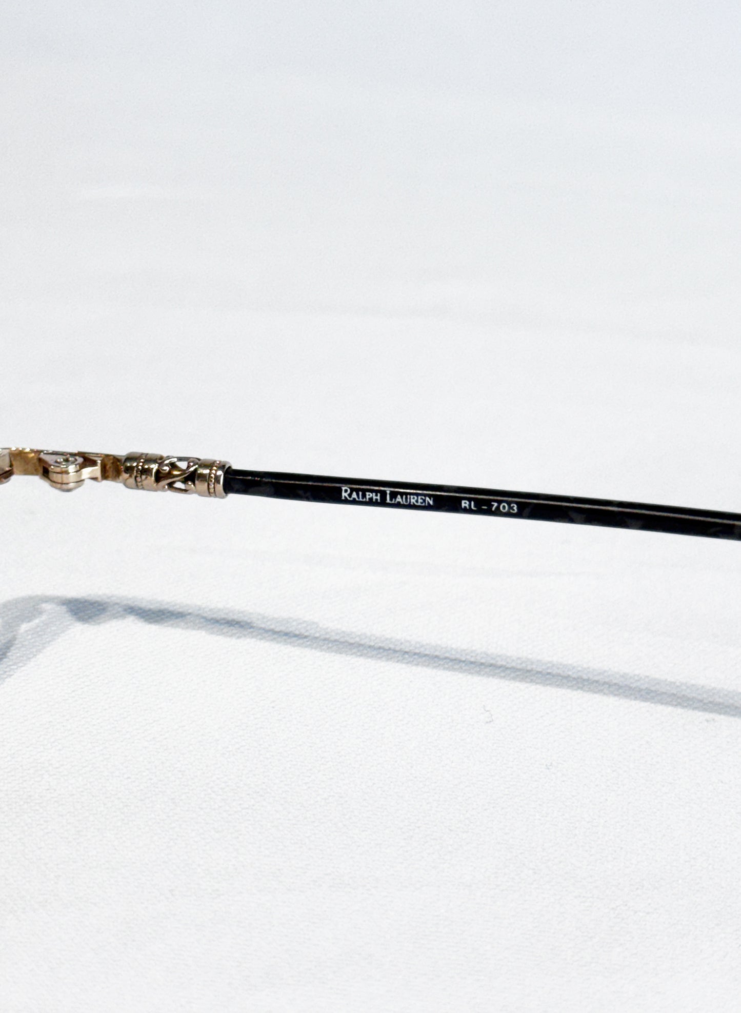 (SUP-771) 90s VINTAGE Polo Ralph Lauren GOLD OVAL FRAME GLASSES（レンズなし）