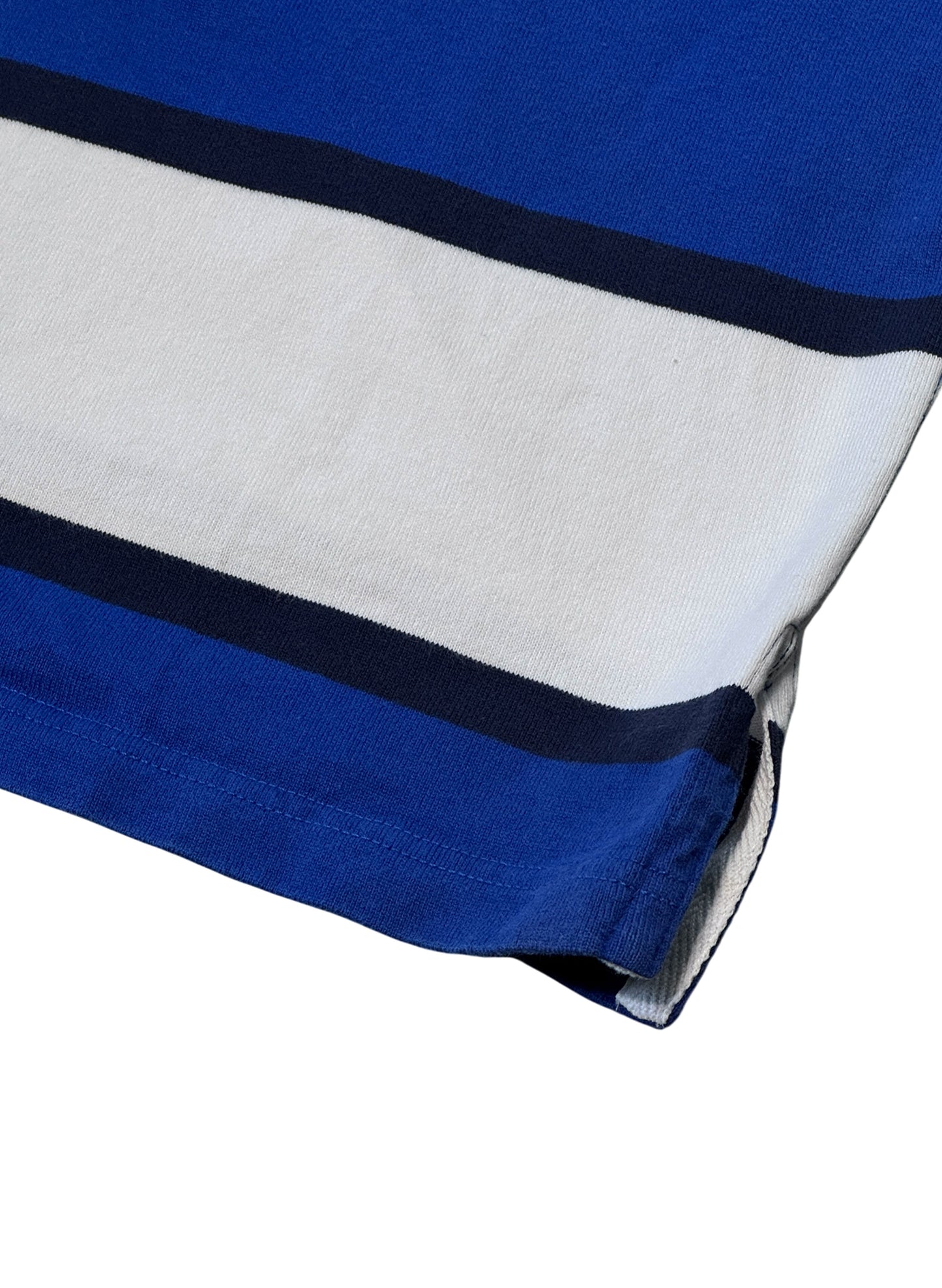 (SUP-703) Polo Ralph Lauren RUGBY SHIRT - WHITE/BLUE/NAVY