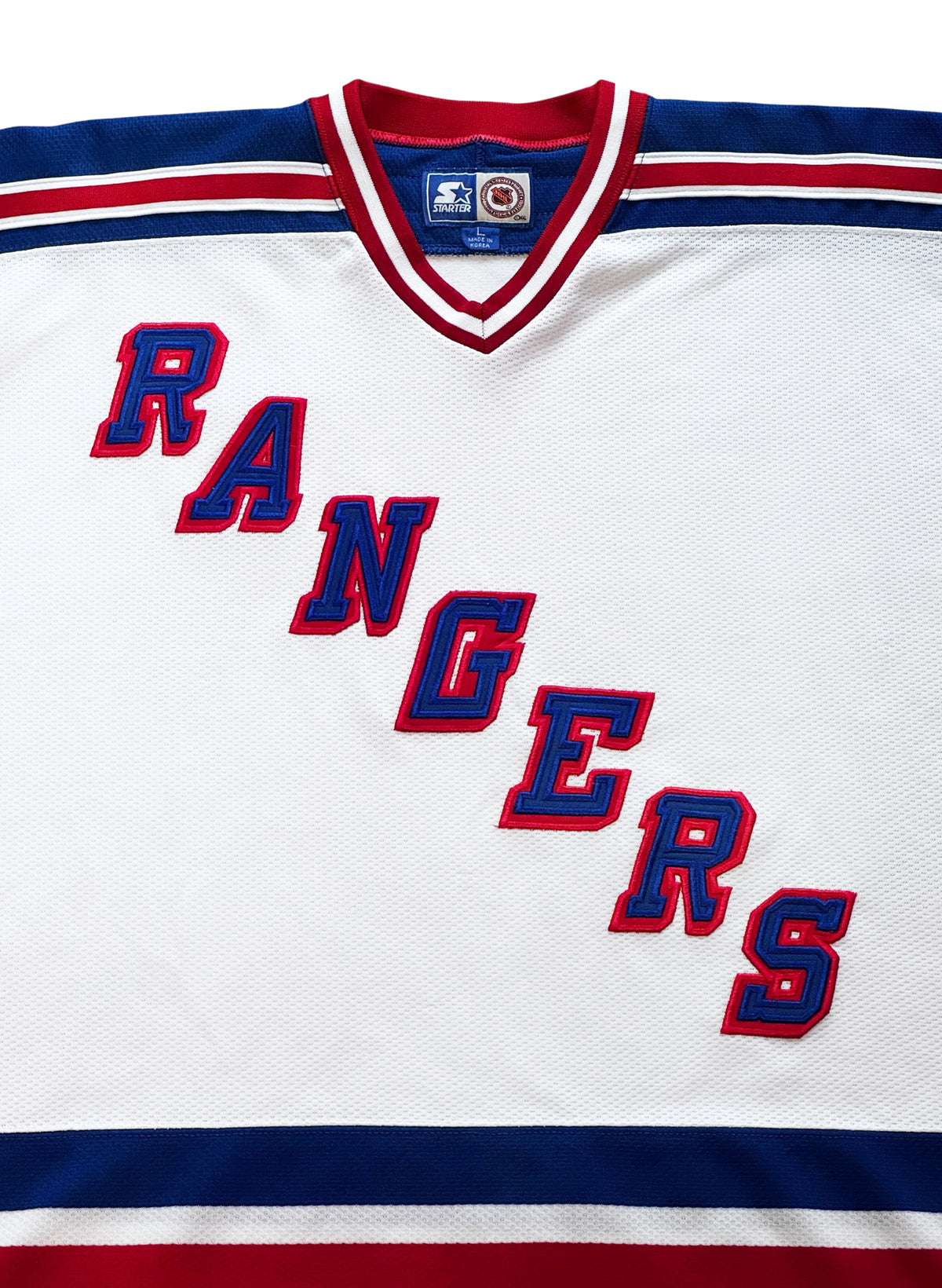 (SUP-795) STARTER NEW YORK RANGERS MESH HOCKEY SHIRT "Away" - L