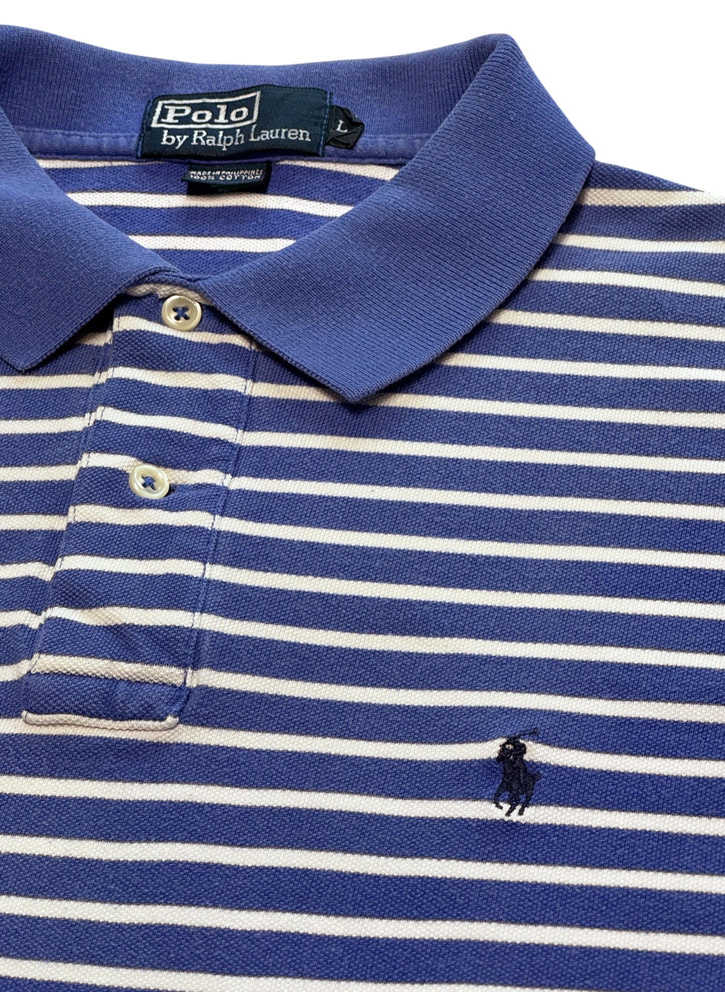(SUP-690) Polo Ralph Lauren BORDER POLO SHIRT - BLUE