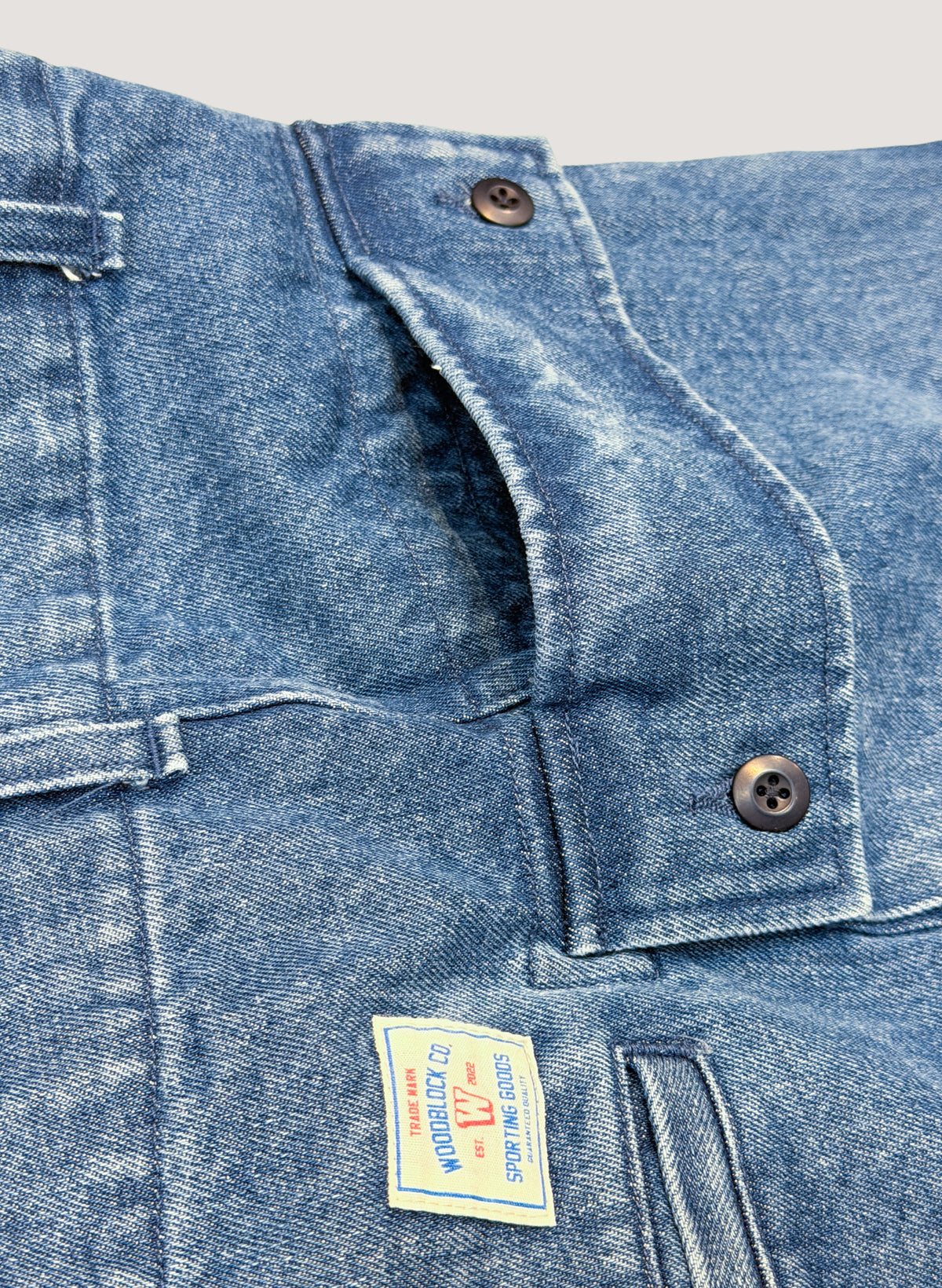 WOODBLOCK W-44 DENIM CARGO SHORTS INDIGO (WB-26SS-023)