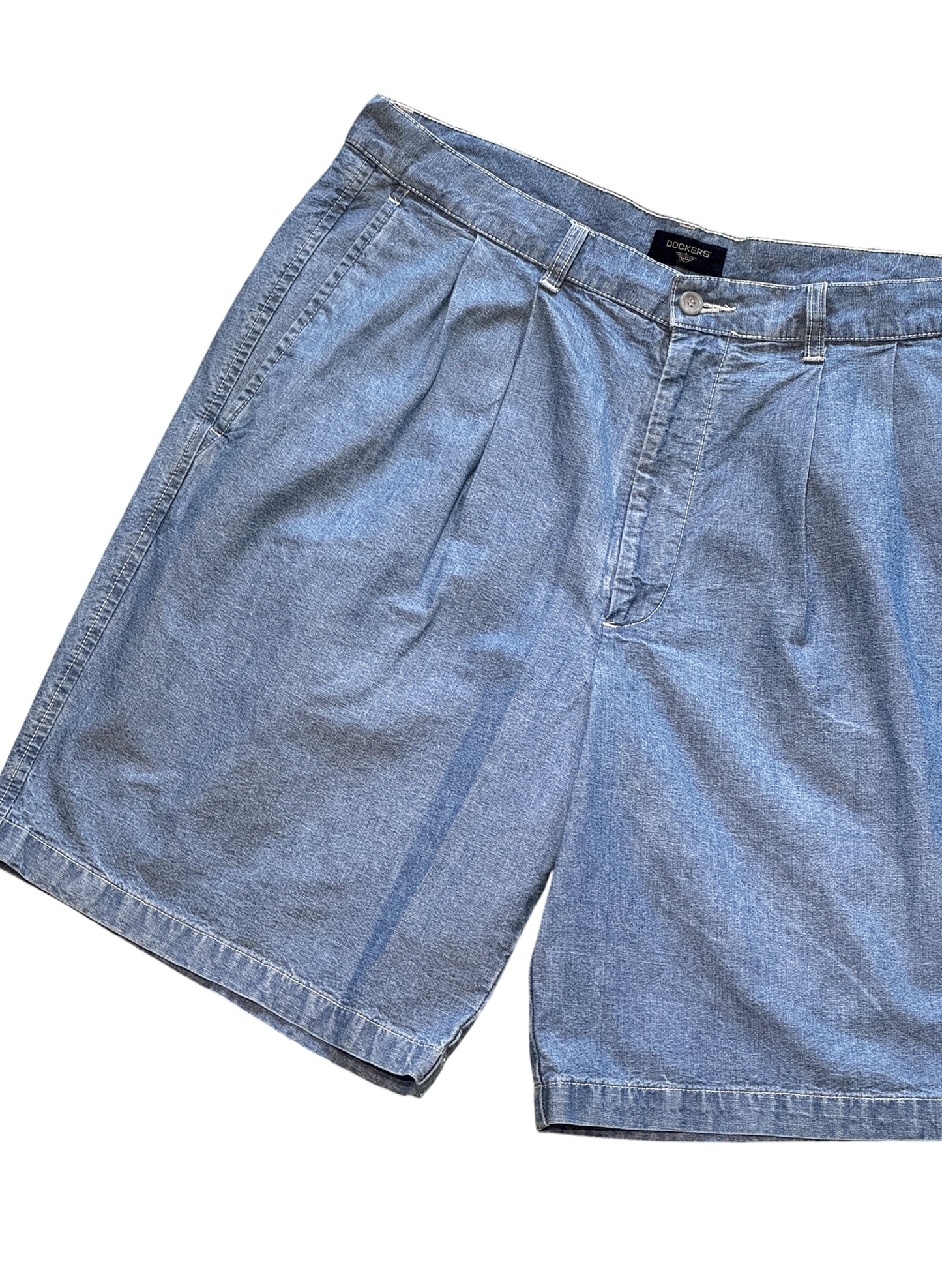 (SUP-726) DOCKERS CHAMBRAY 2TUCK SHORTS